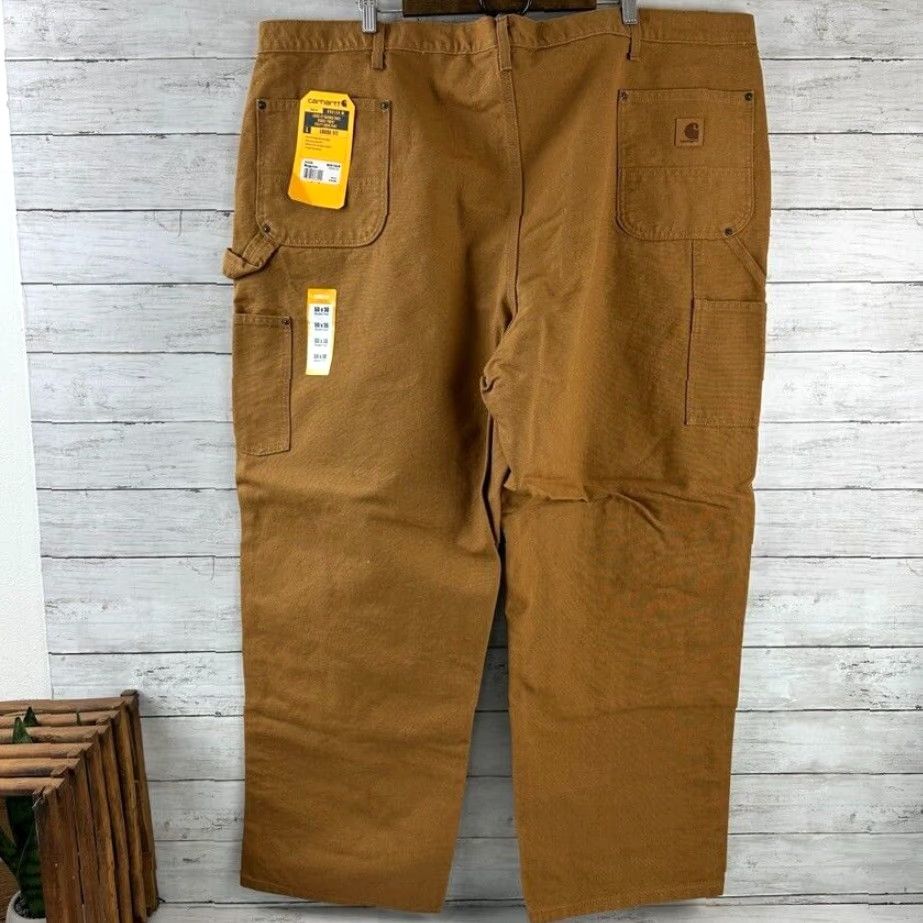 Carhartt VINTAGE Carhartt Work Pants 50x30 Brown Canvas Mens Carpenter Loose Fit Casual Workwear Size US 34 / EU 50 - 5 Thumbnail
