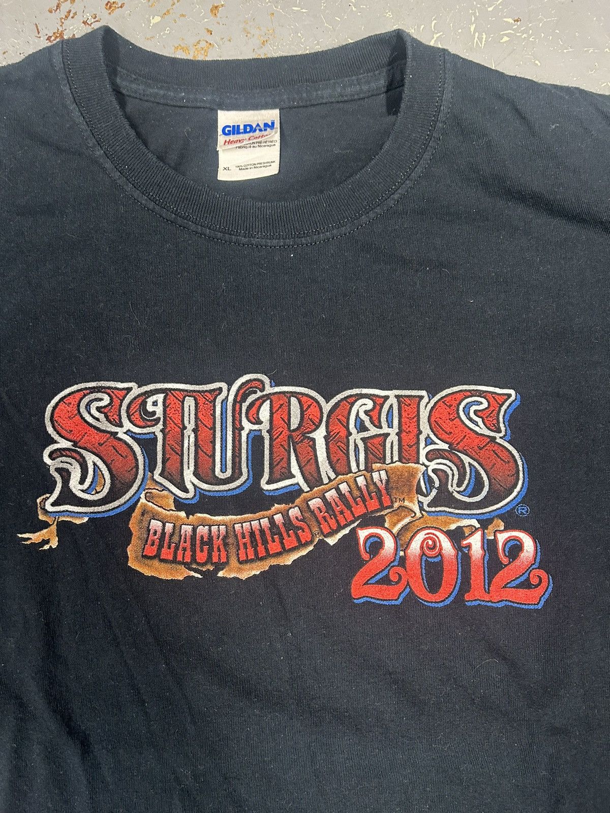 Harley Davidson × Vintage Crazy Vintage Y2K Essential Black Sturgis Motorcycle T-Shirt Size US XL / EU 56 / 4 - 3 Thumbnail