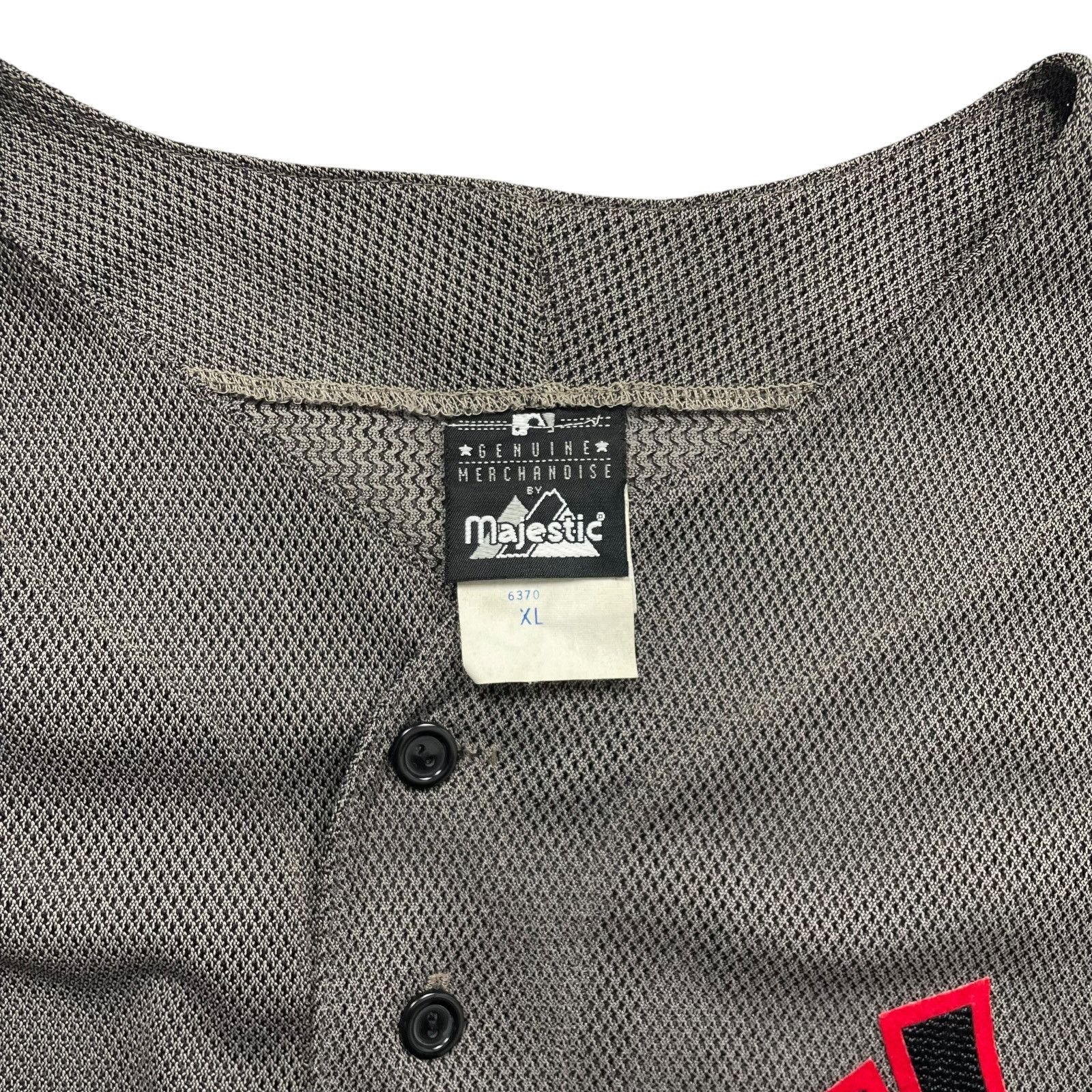 MLB × Majestic × Vintage RARE 90s NEW YORK YANKEES OLIVE GRAY MESH JERSEY MADE IN USA Size US XL / EU 56 / 4 - 5 Thumbnail