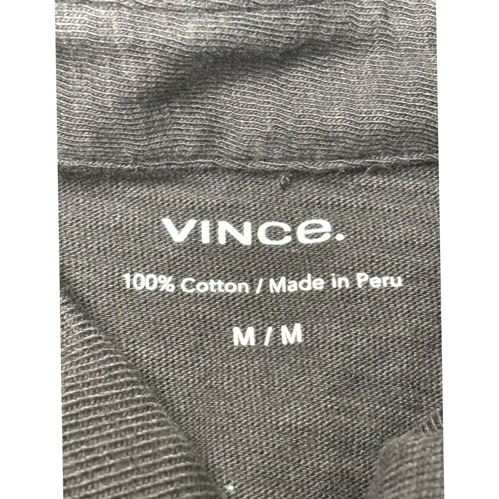 Vince Vince Mens Polo Shirt Jersey Short Sleeve Black 100% Cotton Medium Size US M / EU 48-50 / 2 - 2 Thumbnail