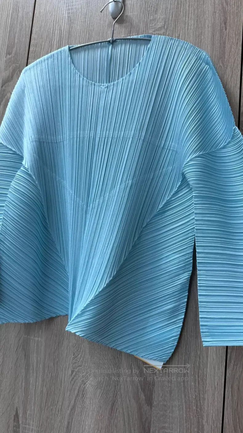Issey Miyake Issey Miyake Frozen Ice Blue Top Size XXL / US 16-18 / IT 52-54 - 3 Thumbnail