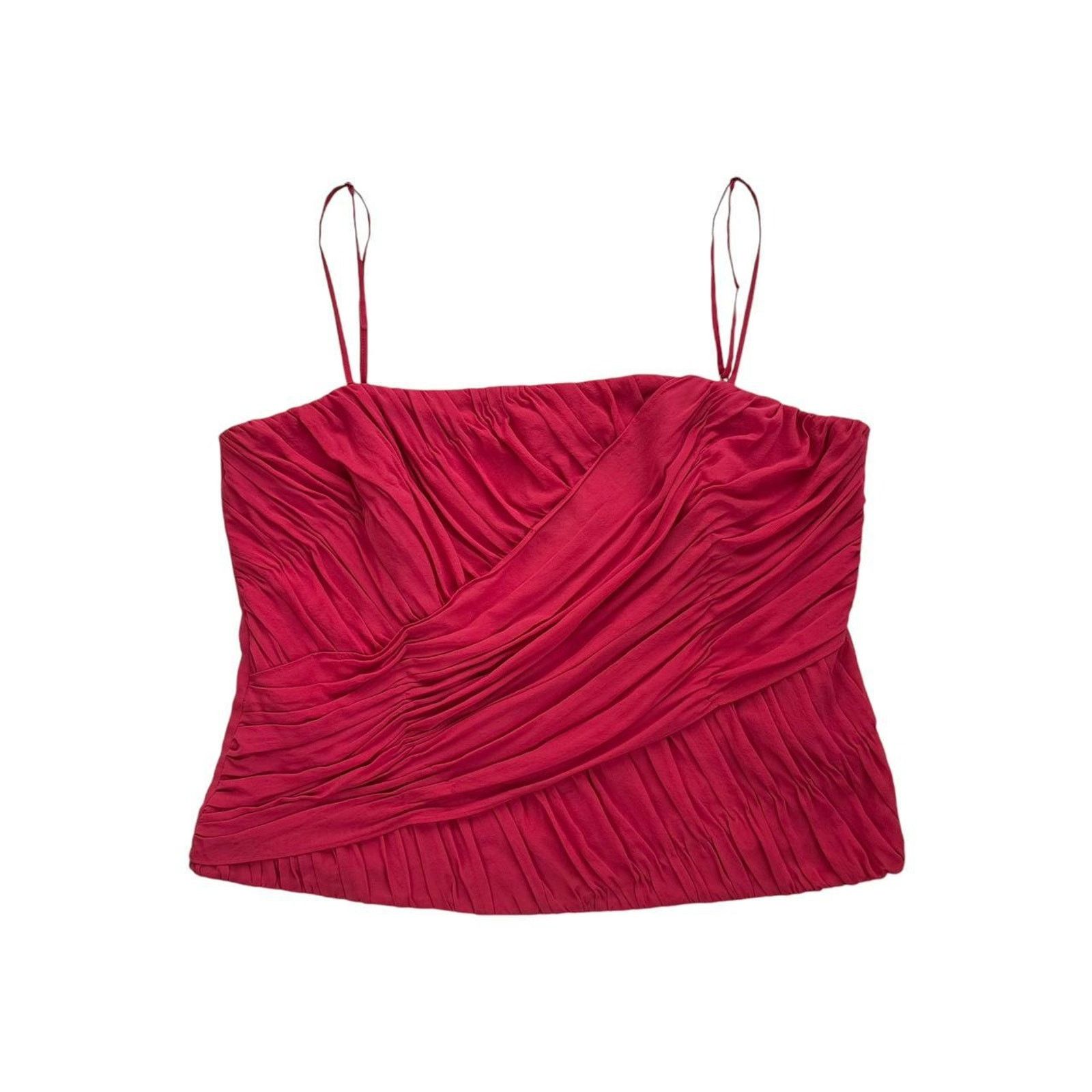 Other Monsoon Red Silk Formal Ruched Cami Evening Top Size XL / US 12-14 / IT 48-50 - 1 Thumbnail