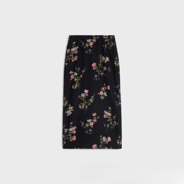 Celine o1w1db10824 Hobble Skirt in Crepe De Chine in Multicolor Size 28" / US 6 / IT 42 - 1 Thumbnail