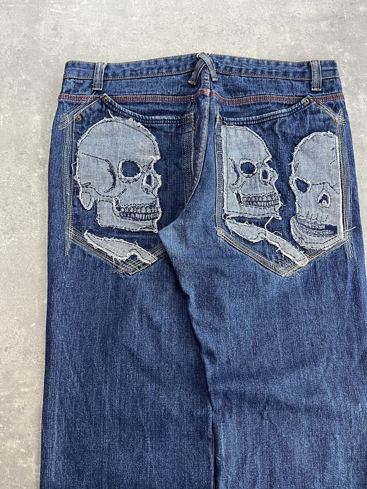 Artful Dodger 00s Artful Dodger Rare Skulls Baggy Denim Jeans 40 XXL Size US 40 / EU 56 - 9 Thumbnail