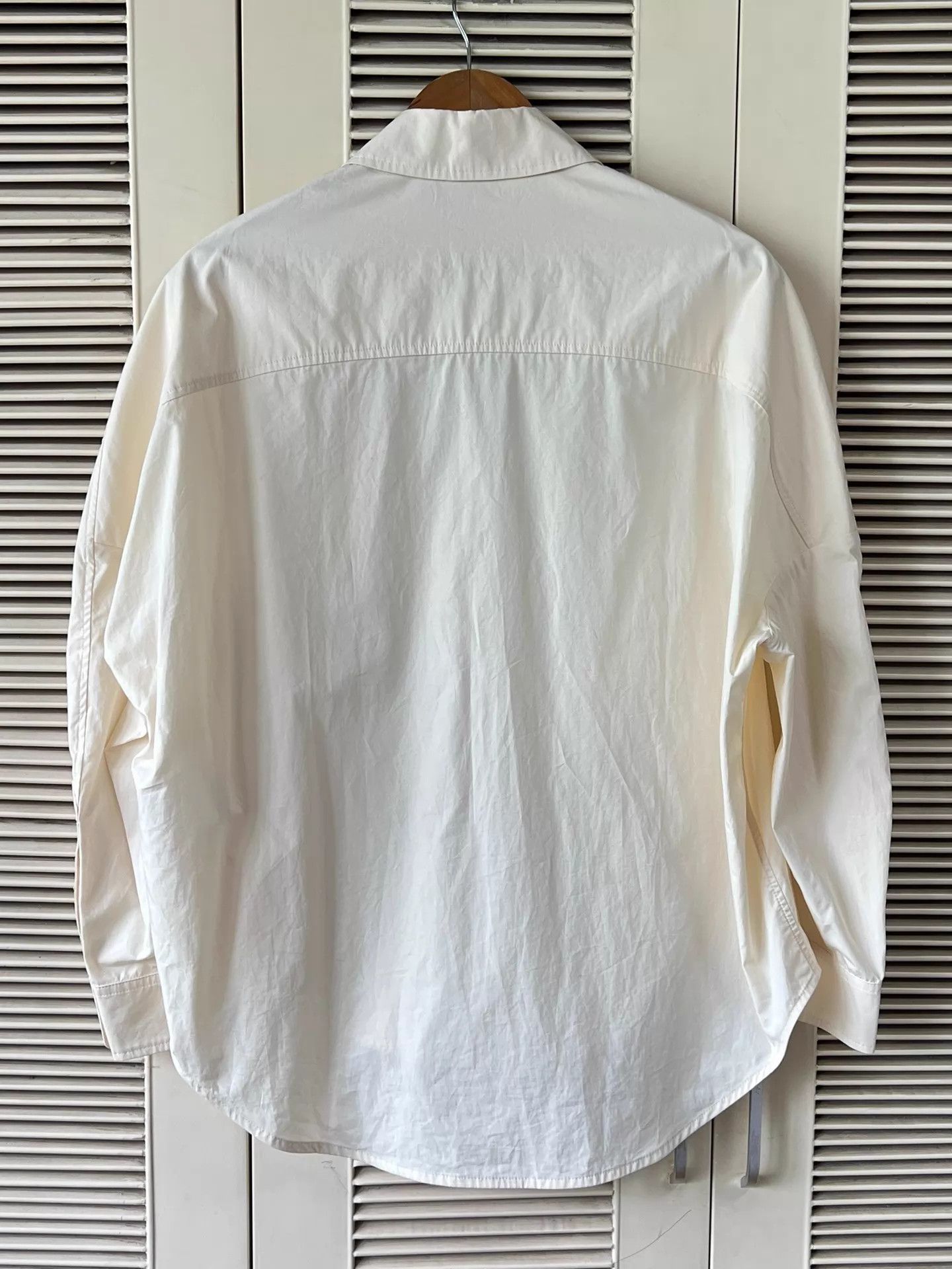 Moncler Moncler Women's Ivory 38 Long Sleeve Shirt Relaxed Zipper Size S / US 4 / IT 40 - 2 Thumbnail