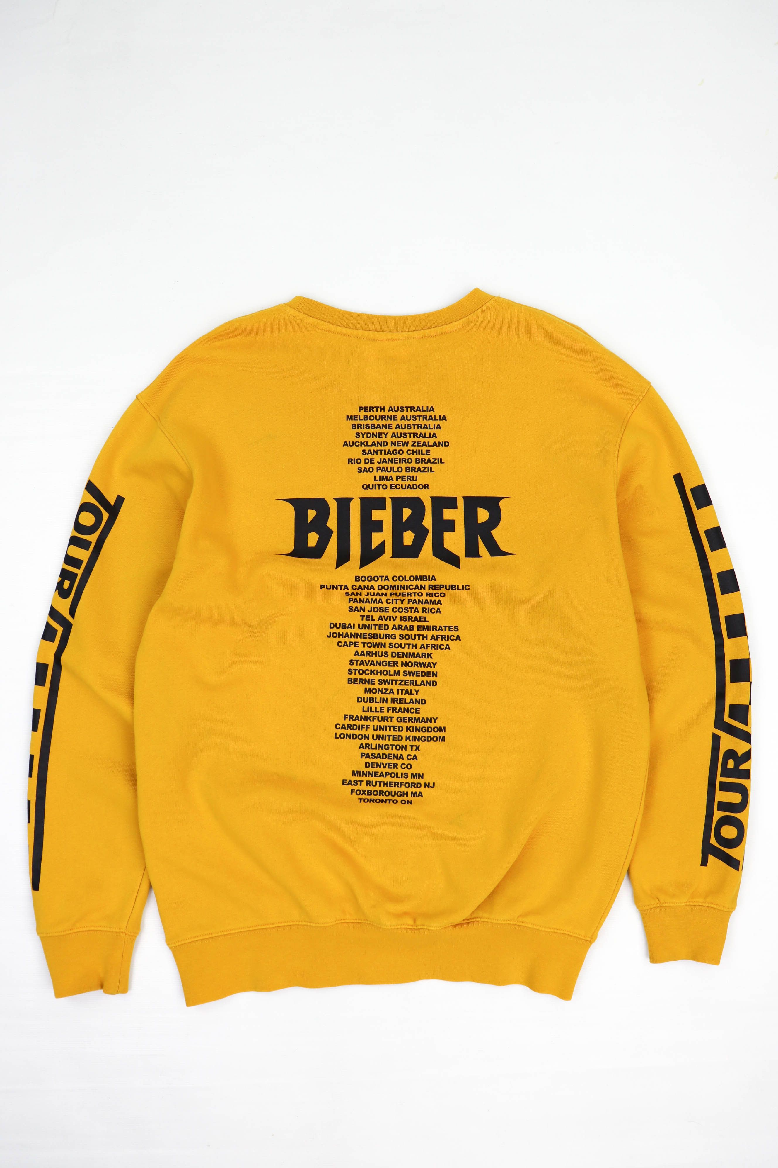Band Tees Justin Bieber 2017 Tour Orange Crewneck Sweatshirt Size US M / EU 48-50 / 2 - 2 Thumbnail