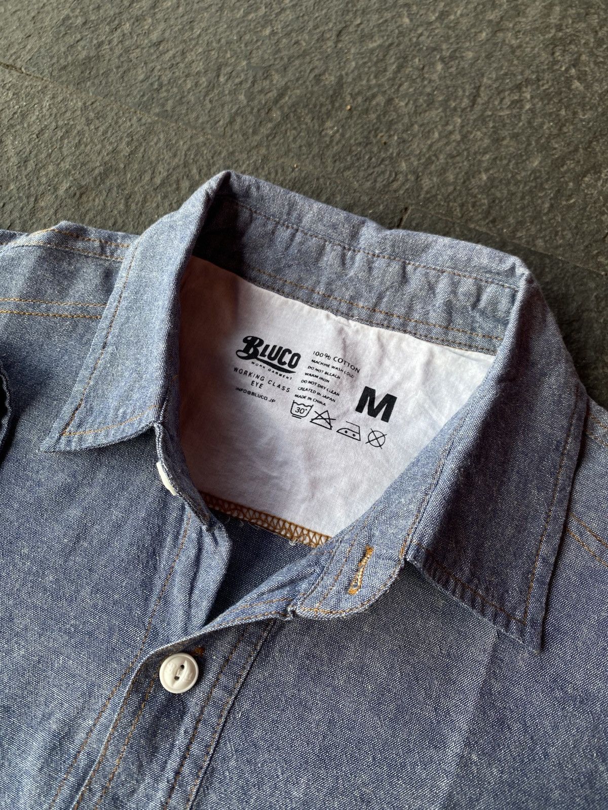 Japanese Brand 💸BINDING OFFER💸 BLUCO CHAMBRAY SHIRTS Size US L / EU 52-54 / 3 - 7 Thumbnail