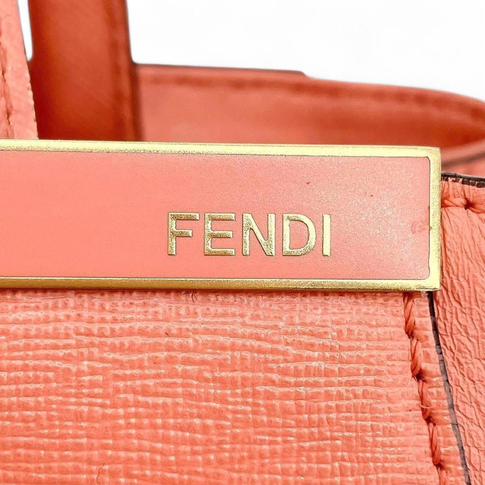 Fendi Fendi - Pink Leather Handbag Adjustable Strap Size ONE SIZE - 6 Thumbnail