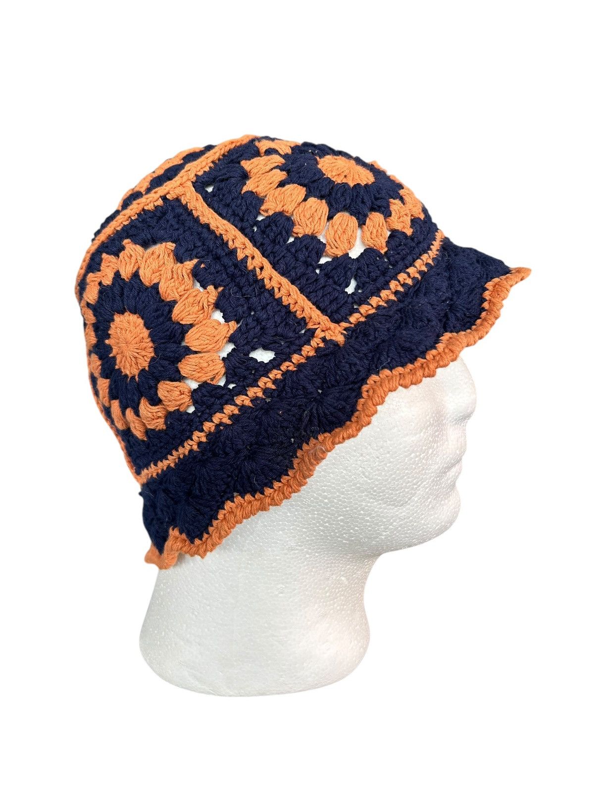 Japanese Brand × Vintage Crochet Knitted handmade Hats Rare ☠️☠️ Size ONE SIZE - 4 Thumbnail