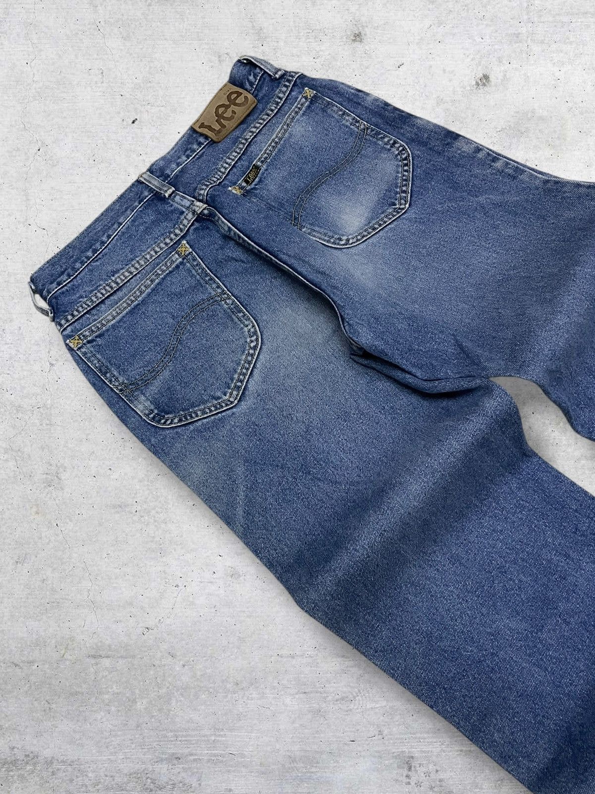 Lee VINTAGE LEE 90S DESIGNER USA BLUE WASHED OG DENIM ROCK STYLE Size US 27 - 14 Thumbnail