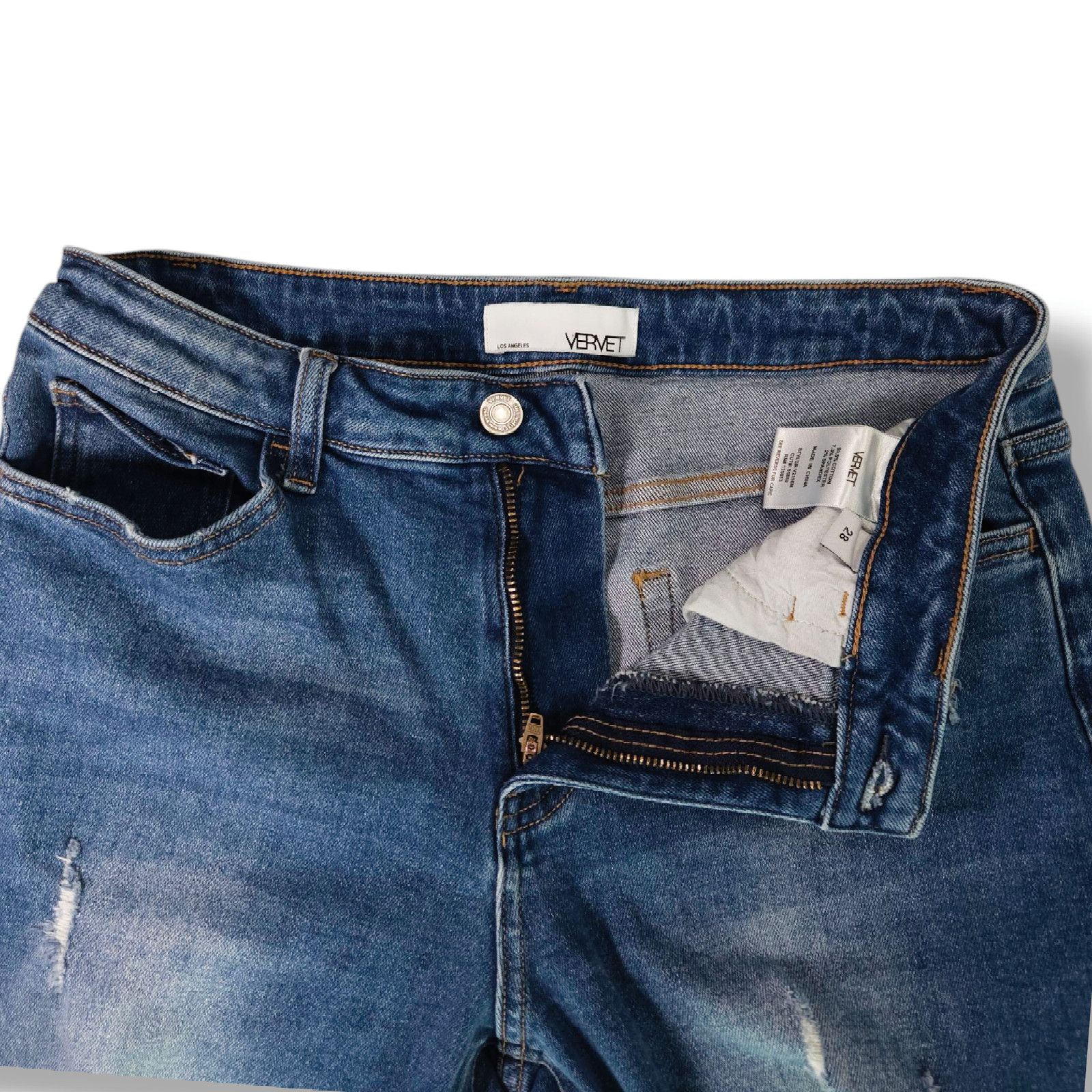 Other EUC Vervet Absolutely Good Boyfriend Jeans Sz. 28x27 Blue Size 28" / US 6 / IT 42 - 3 Thumbnail