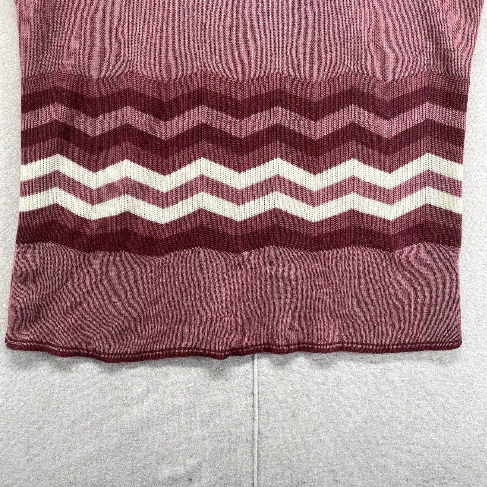 Vintage VINTAGE Fire Islander Women’s Sweater Vest Large Knit Sleeveless Pullover Cottagecore Pink 80s US Made Size L / US 10 / IT 46 - 3 Thumbnail