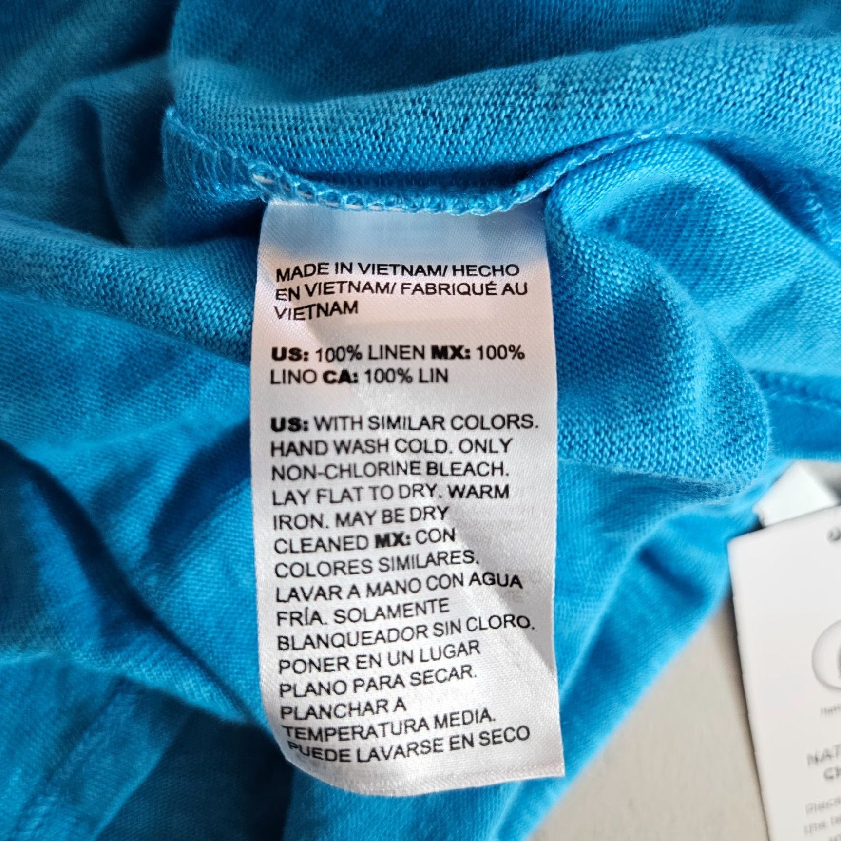 Vintage Chico's Womens Linen Top Sleeve Scoop Neck Solid Blue Large Size L Shirt Womens Classic Spring Summer Fall Short Sleeve Pullover Size L / US 10 / IT 46 - 4 Thumbnail