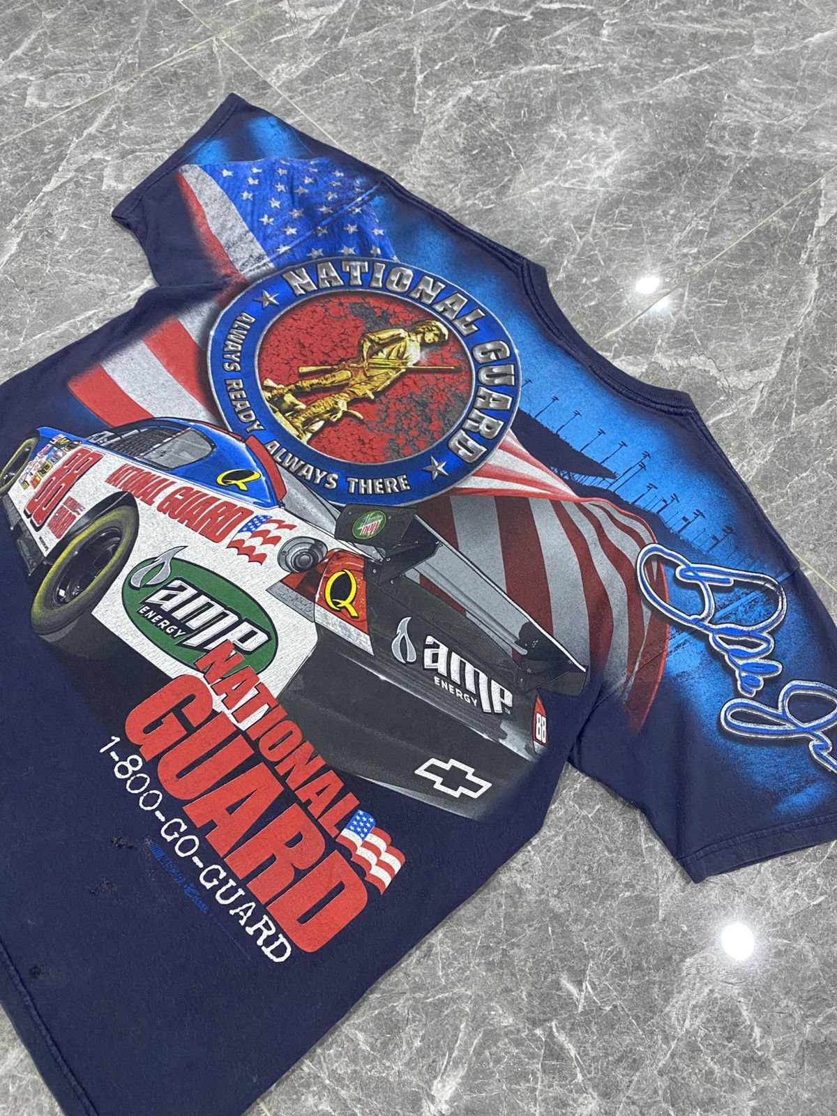 NASCAR Vintage Dale Earnhardt Nascar AOP Tee Size US XL / EU 56 / 4 - 6 Thumbnail