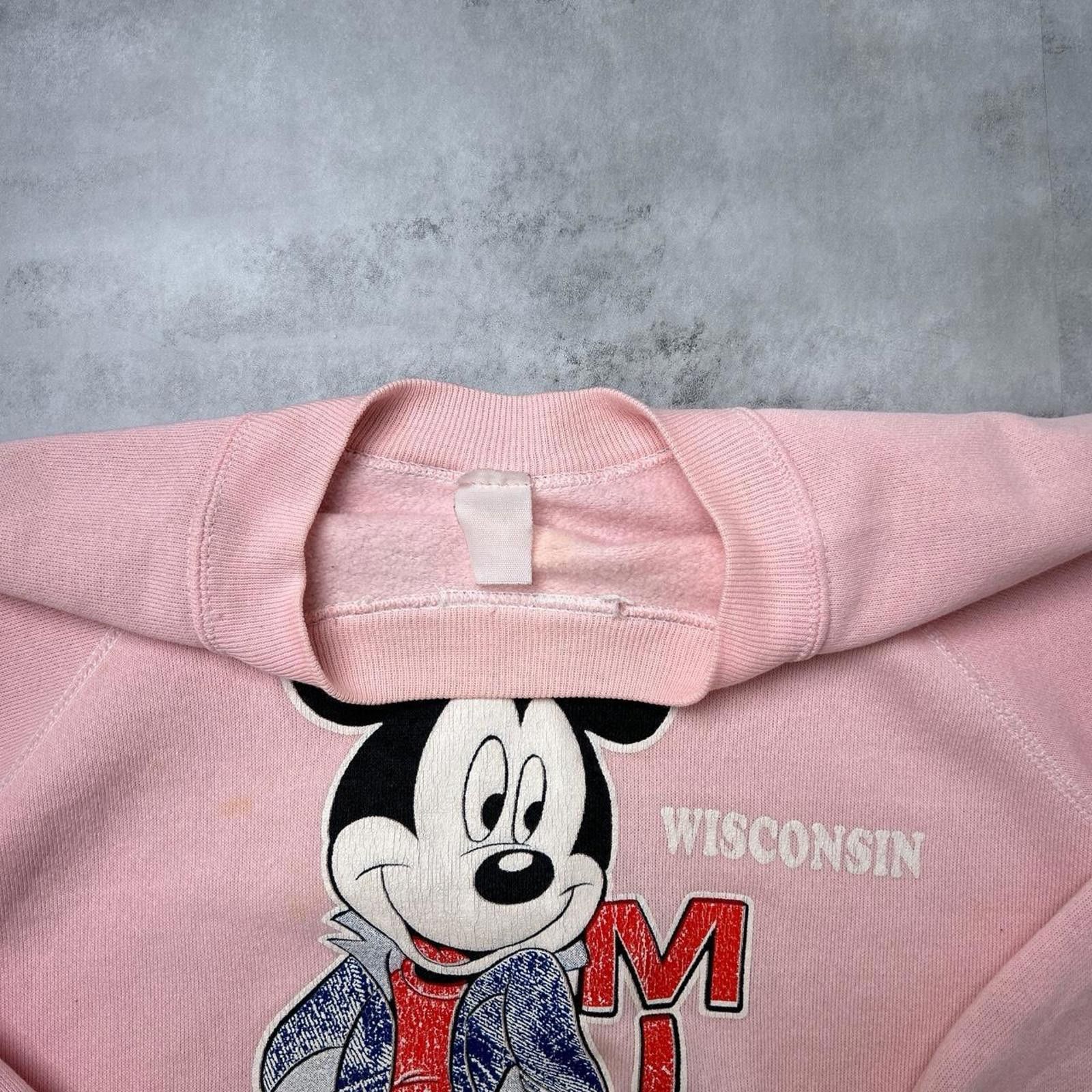Disney 1980s Disney Mickey Mouse pink sweatshirt Size S / US 4 / IT 40 - 7 Thumbnail