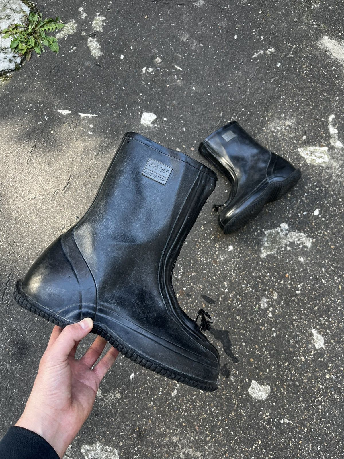 Other 80s Opium Bunny Boots Dune Rubber Combat Army Shoe Covers Size US 13 / EU 46 - 2 Thumbnail