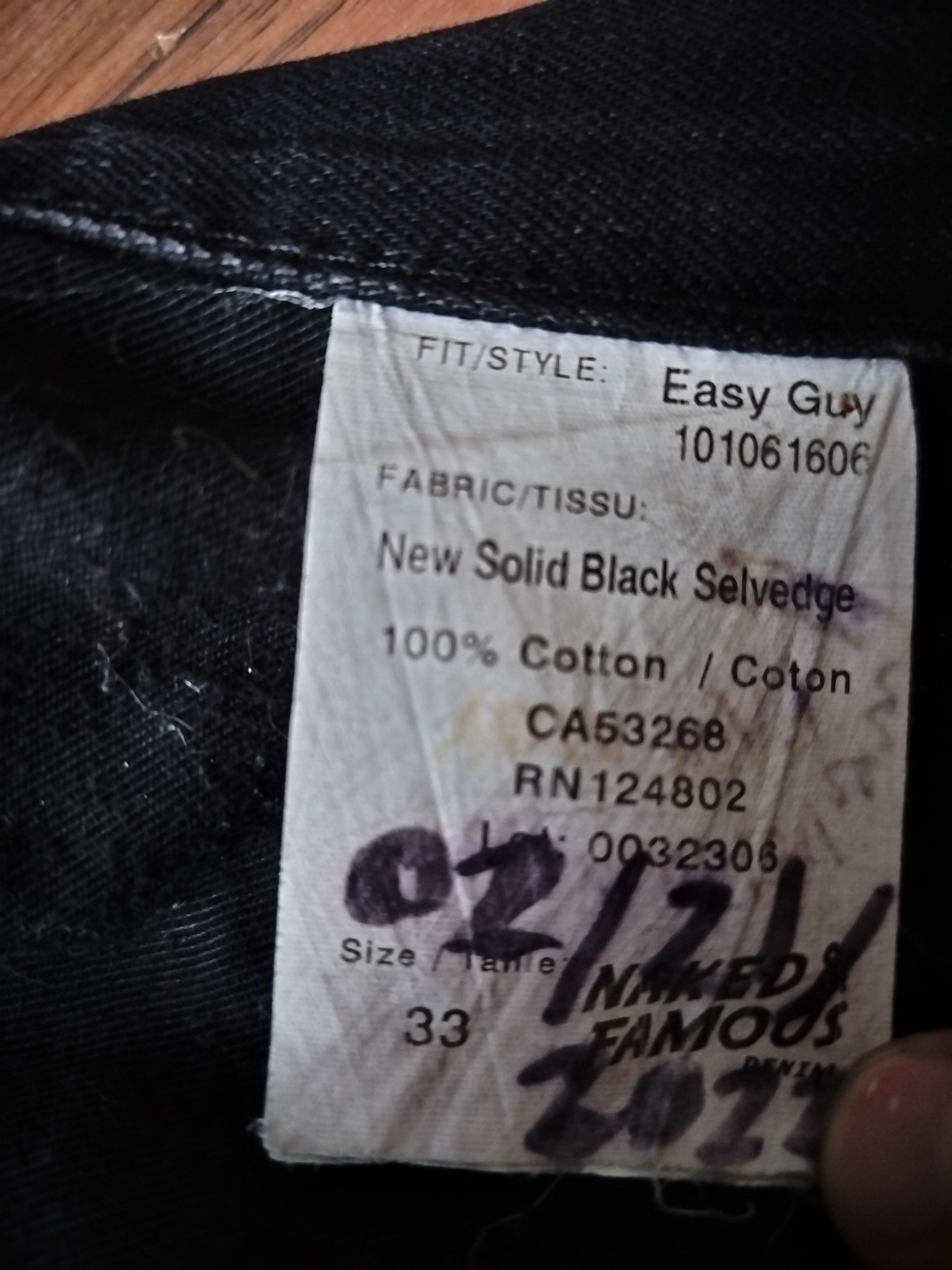 Naked & Famous Naked and Famous Black Denim Easy Guy 33 Size US 33 - 5 Thumbnail