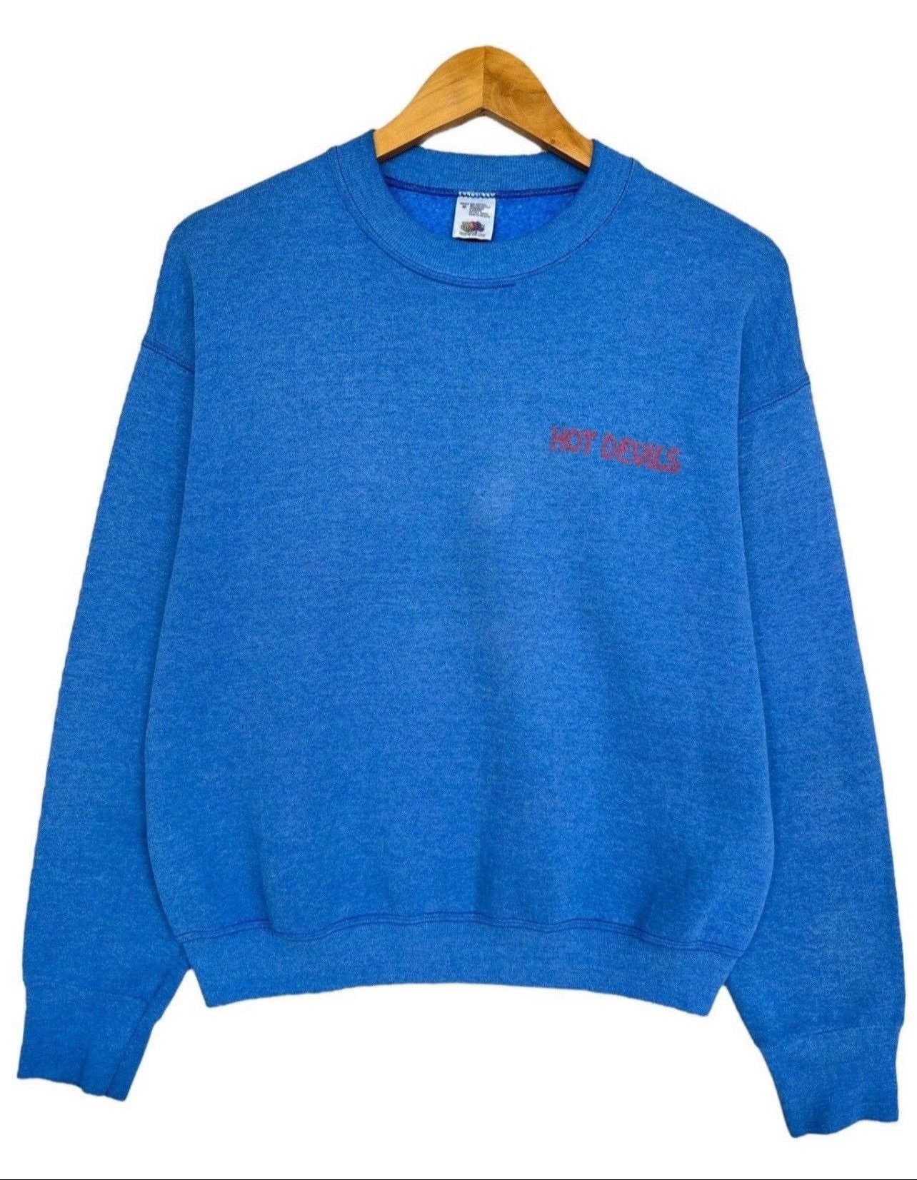 Devilock × Vintage Vintage 80s Great Red Hot Power of Devils Sweatshirt Size US S / EU 44-46 / 1 - 2 Thumbnail