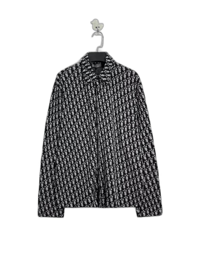 Dior Dior Monogram Knitted Cotton Shirt Size L-2506 Size US L / EU 52-54 / 3 - 1 Thumbnail