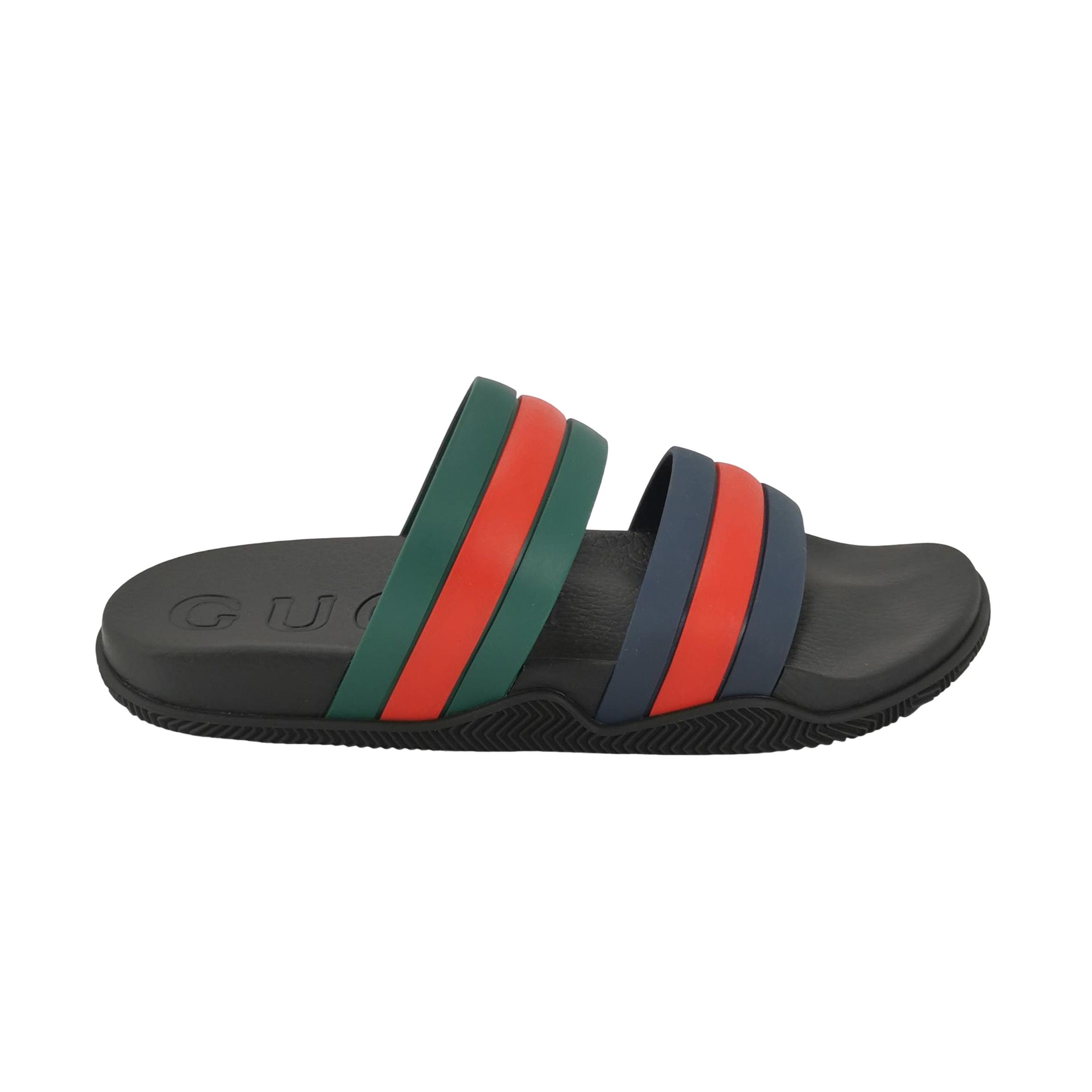Gucci Gucci Striped Logo Slides Size 43 Size US 10 / EU 43 - 1 Thumbnail