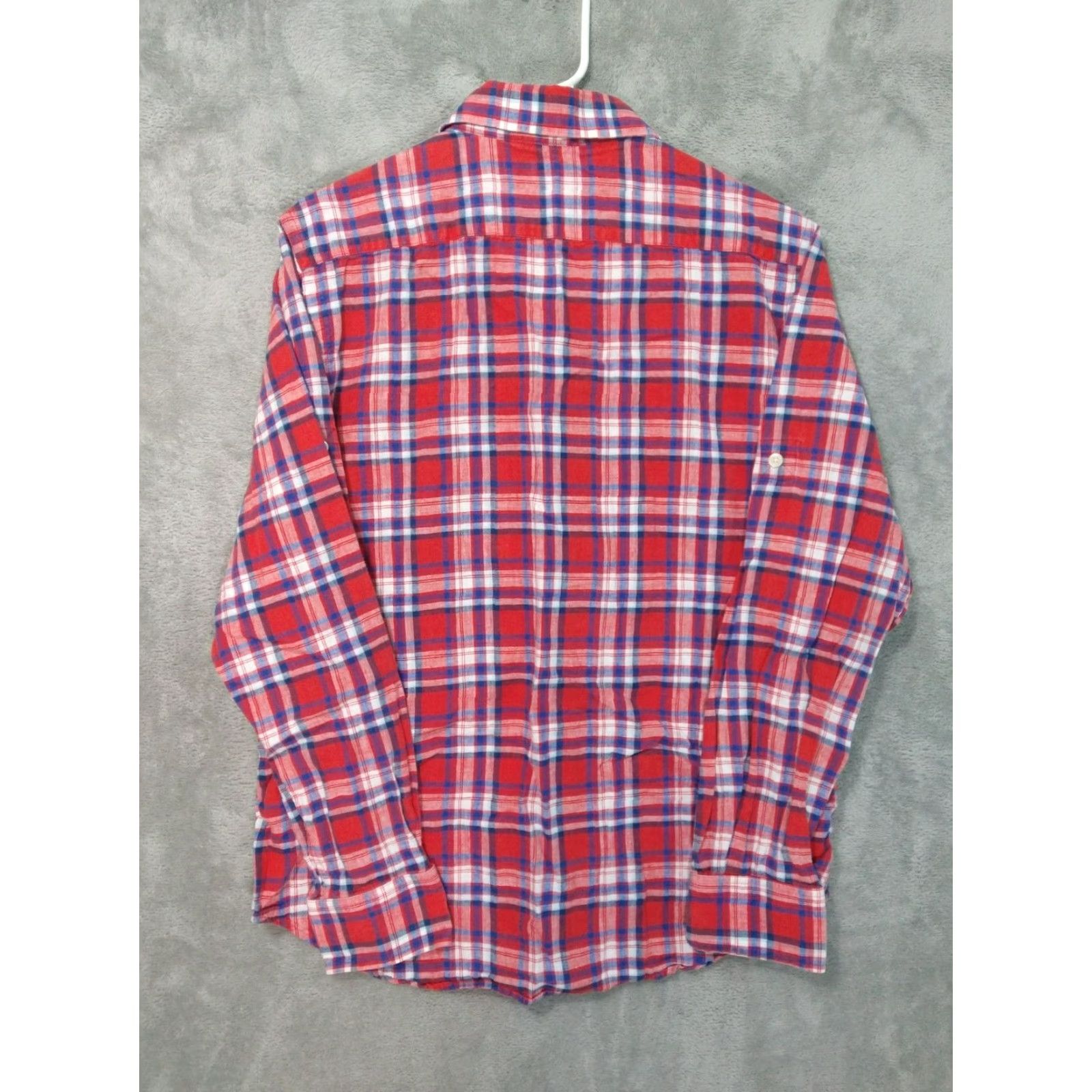 Banana Republic Banana Republic Shirt Mens Medium Red Plaid Linen Blend Button Up Long Sleeve Size US M / EU 48-50 / 2 - 2 Thumbnail