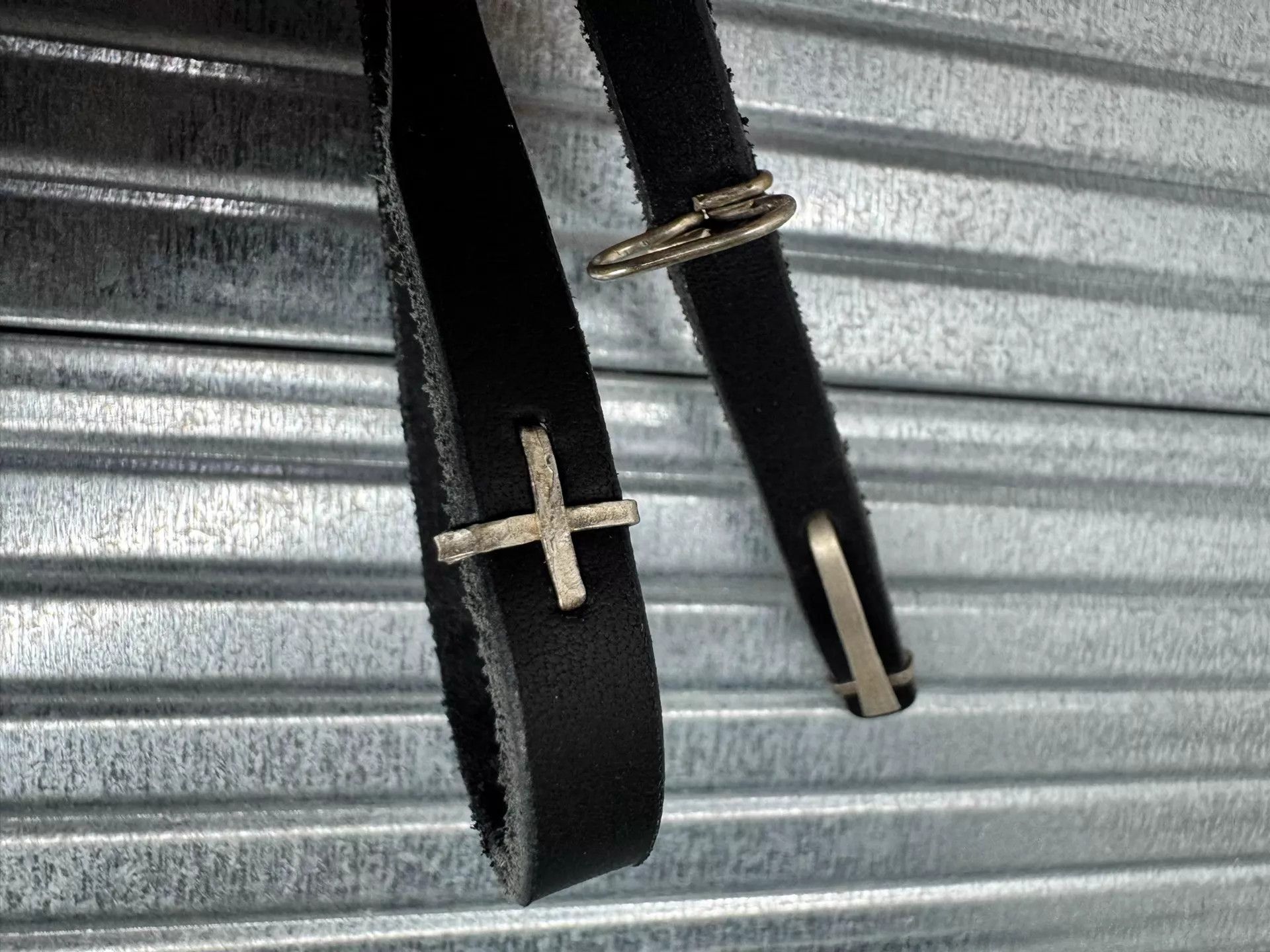 Ma+ maurizio amadei m.a+ Cross Leather Bracelet New Size ONE SIZE - 2 Thumbnail