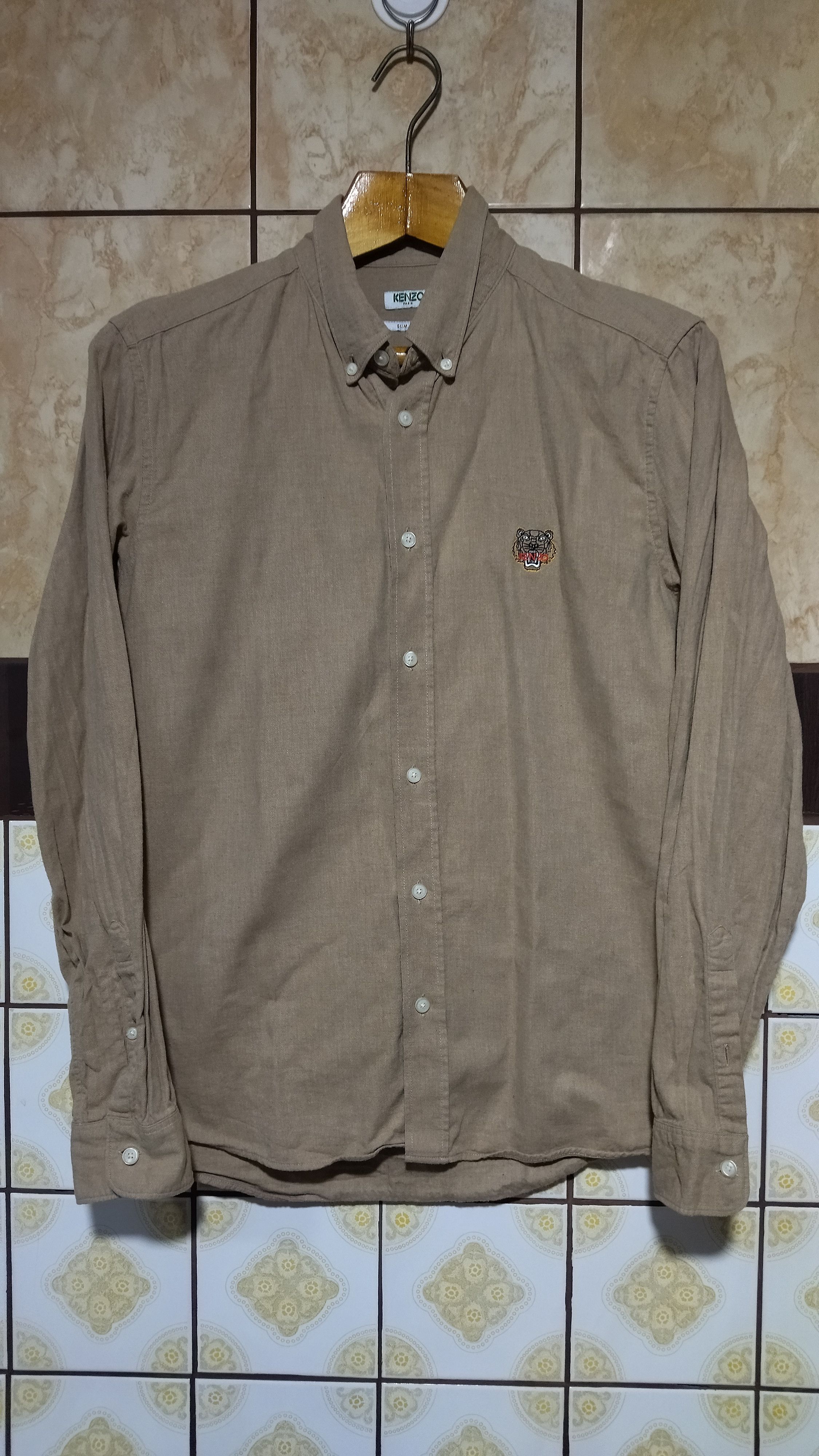 Kenzo Kenzo Tiger beige up button shirt Size US M / EU 48-50 / 2 - 1 Thumbnail