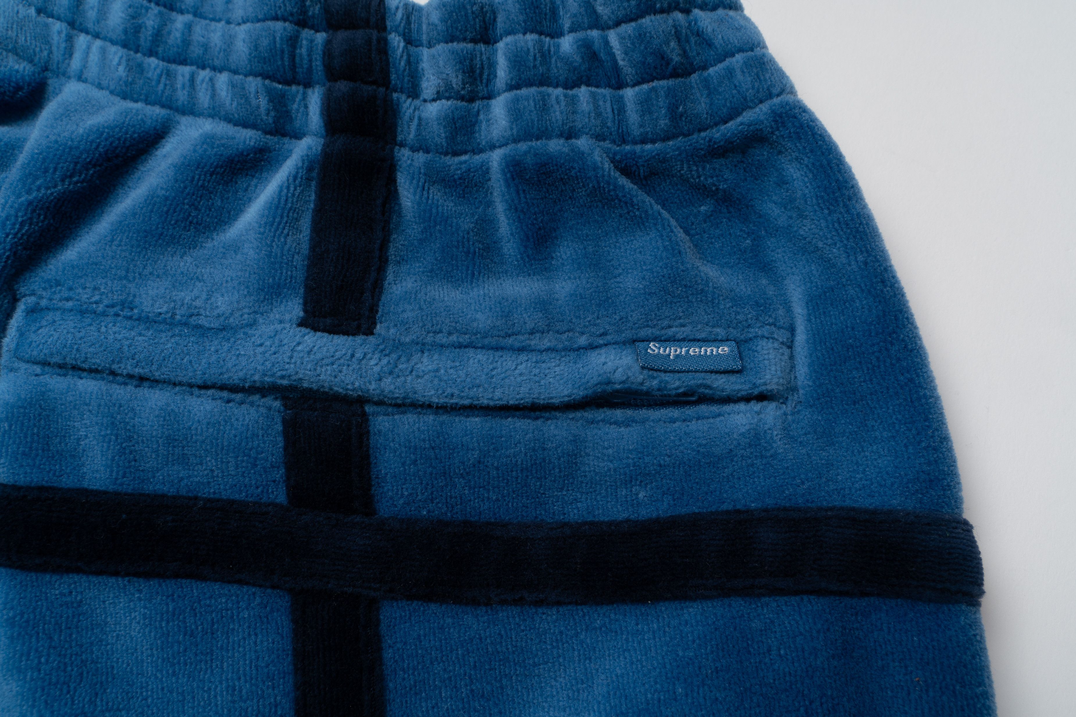 Supreme 🔵SUPREME Grid Taping Velour Jacket and Sweat pant outfit Size 50R - 18 Thumbnail