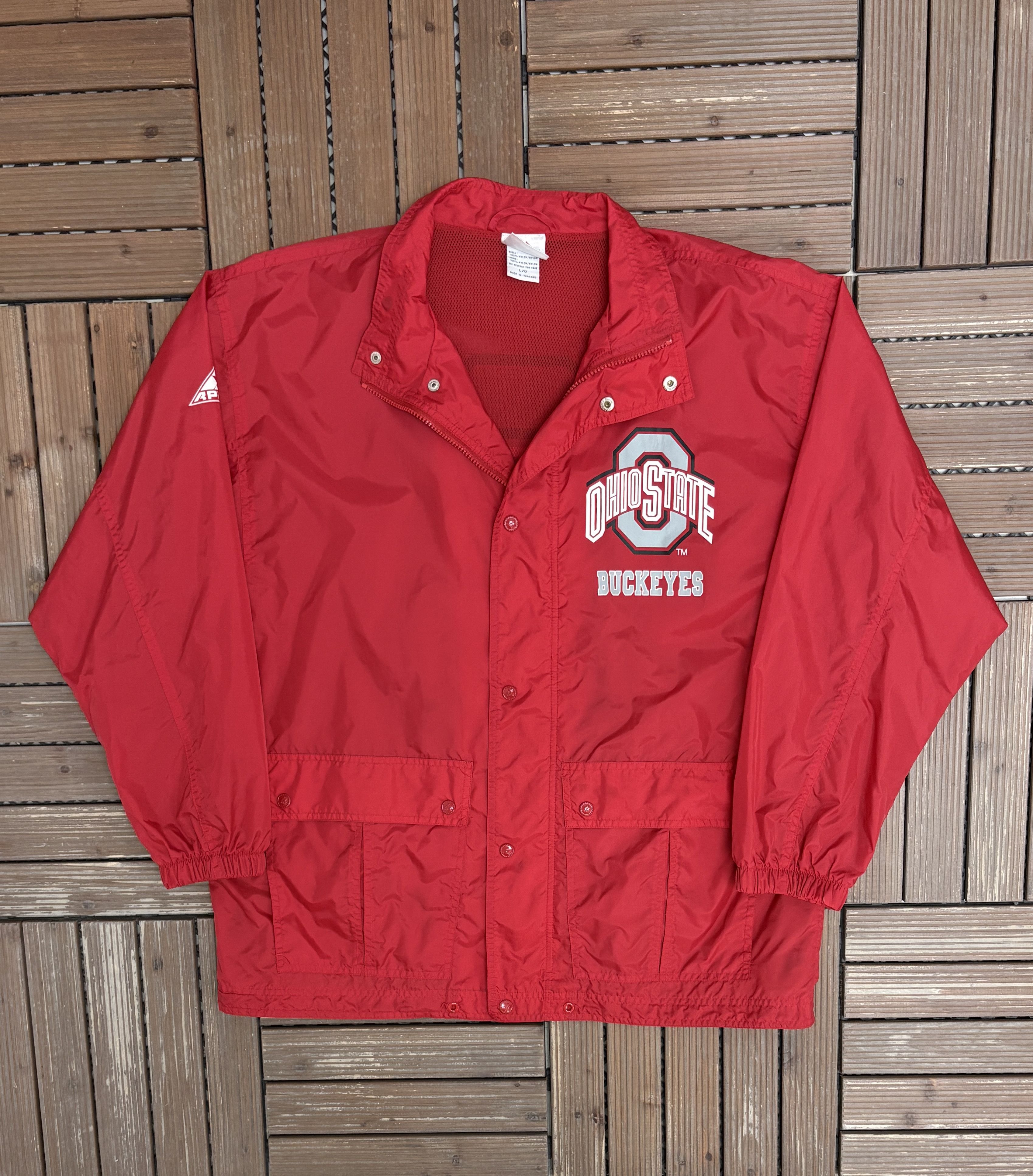 Apex One × Vintage Ohio State Buckeyes Vintage Red Windbreaker Jacket Size US L / EU 52-54 / 3 - 1 Thumbnail