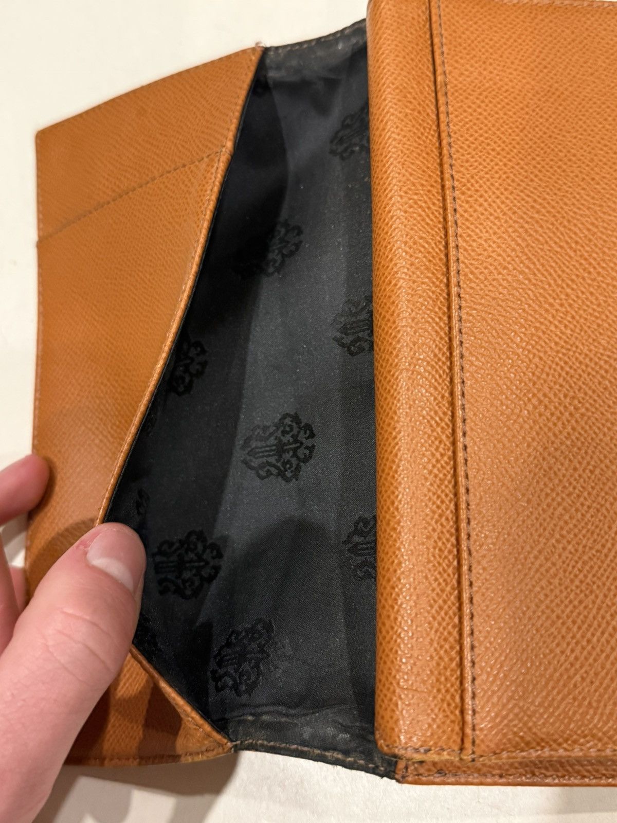 Chrome Hearts Chrome Hearts Wave Wallet Brown Leather Silver Cross Balls Size ONE SIZE - 15 Thumbnail
