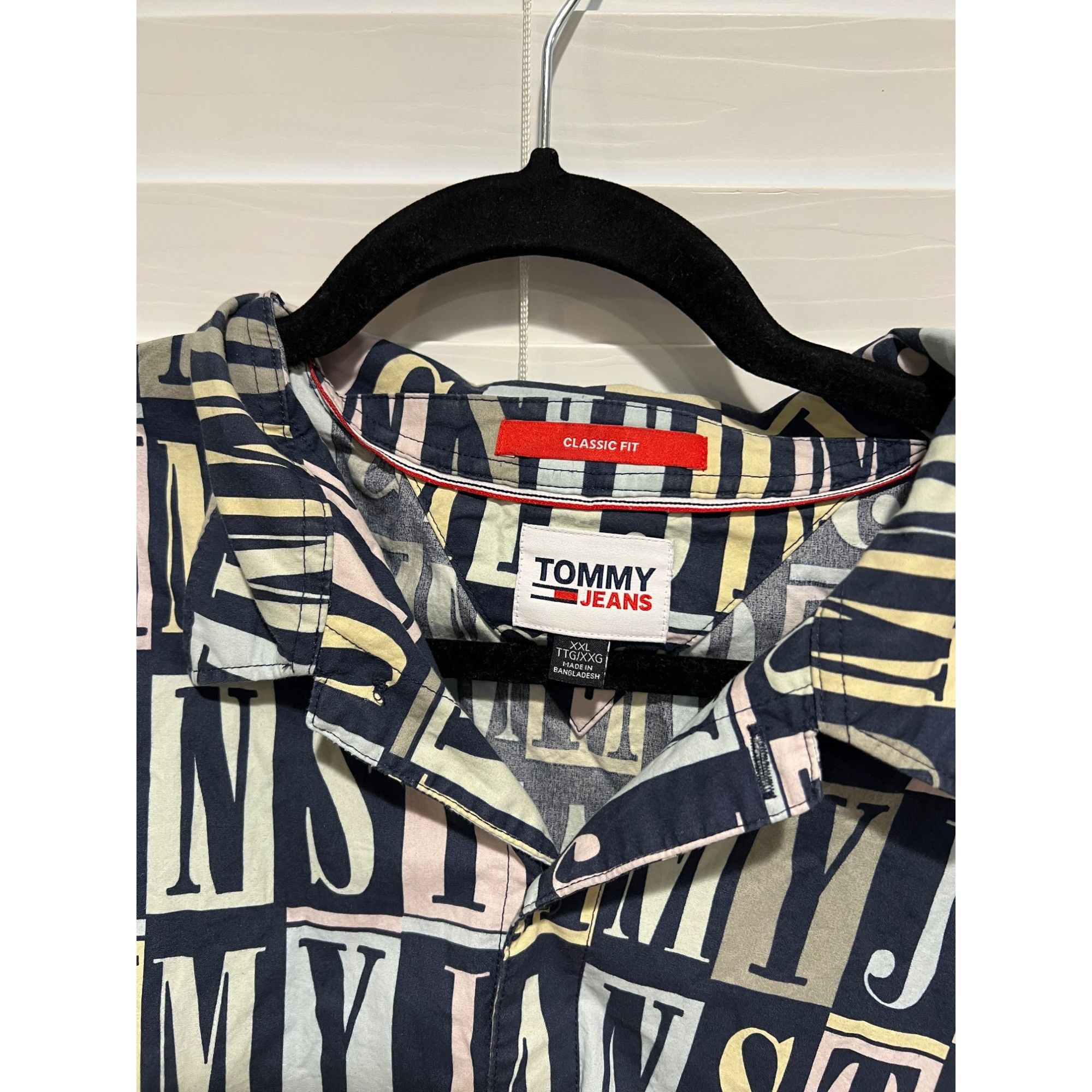 Tommy Hilfiger Vintage Tommy Hilfiger Jeans Short Sleeve Button Up Shirt - Size US XXL / EU 58 / 5 - 3 Thumbnail