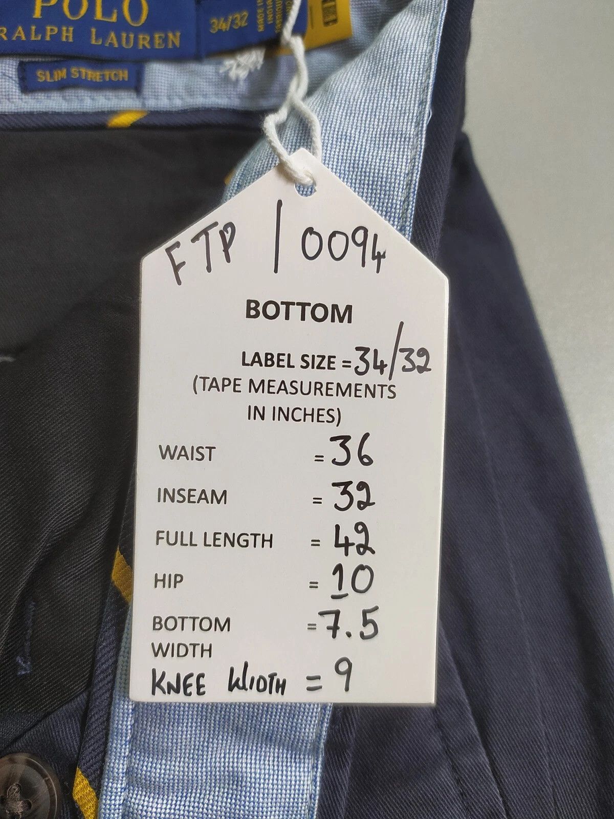Polo Ralph Lauren Polo Ralph Lauren Slim Stretch Fit Chino Trouser FTP 0094 Size US 34 / EU 50 - 6 Thumbnail