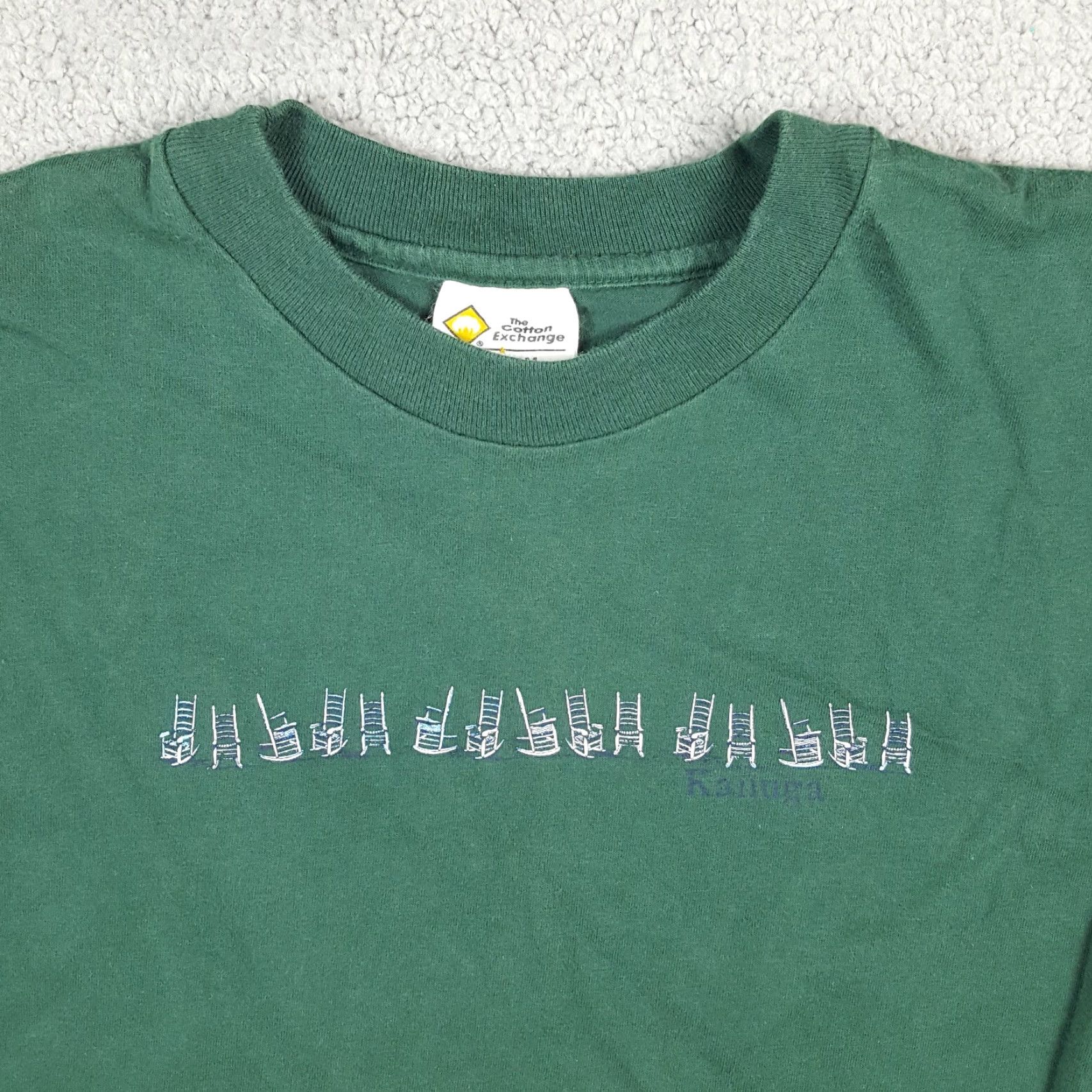 Vintage VINTAGE The Cotton Exchange 90s Rocking Chair T-Shirt Men’s Small Long Sleeve Green Retro MCM Size US S / EU 44-46 / 1 - 2 Thumbnail