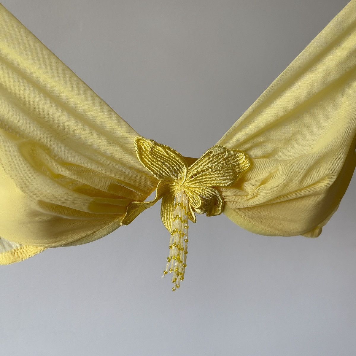 Victoria's Secret Romantic Yellow Mesh Bra & Mini Skirt Sheer Set(36B-C/34C-D) Size ONE SIZE - 13 Thumbnail