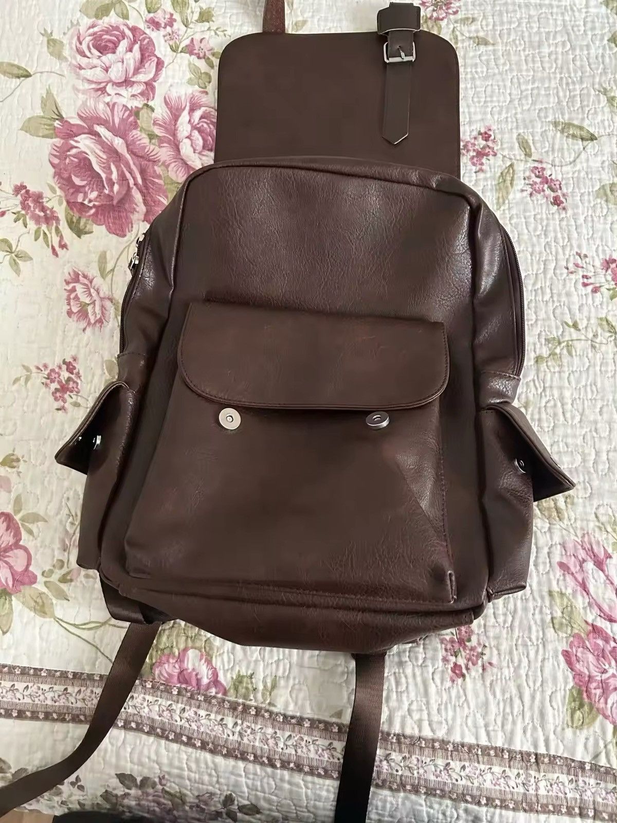 Japanese Brand × Vintage Backpack PU Leather Bagpack Size ONE SIZE - 6 Thumbnail