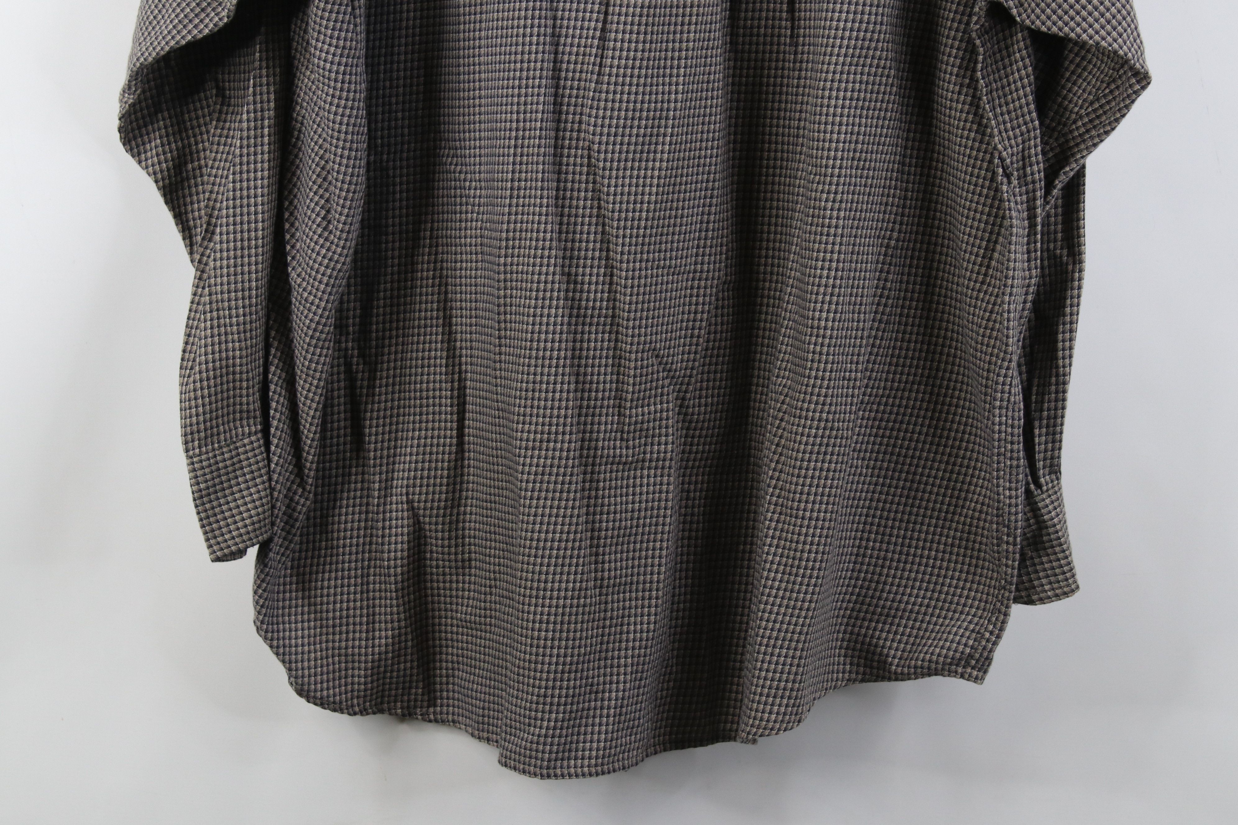 Vintage Vintage 90s Streetwear Collared Button Shirt Geometric Brown Size US XL / EU 56 / 4 - 11 Thumbnail