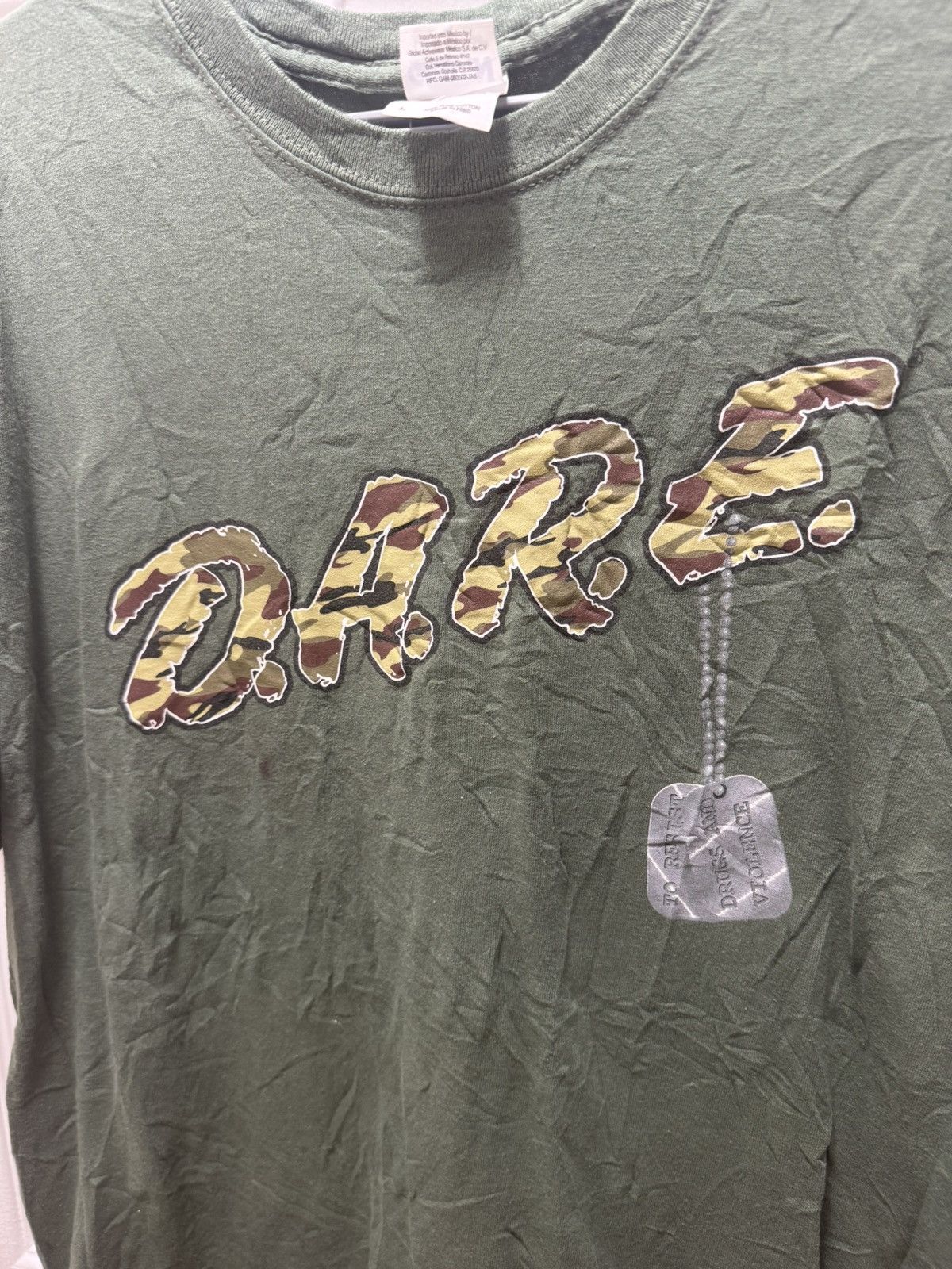 D.A.R.E DARE Anti Drug RealTree Military Dog Tag Gildan Vintage Size US L / EU 52-54 / 3 - 2 Thumbnail