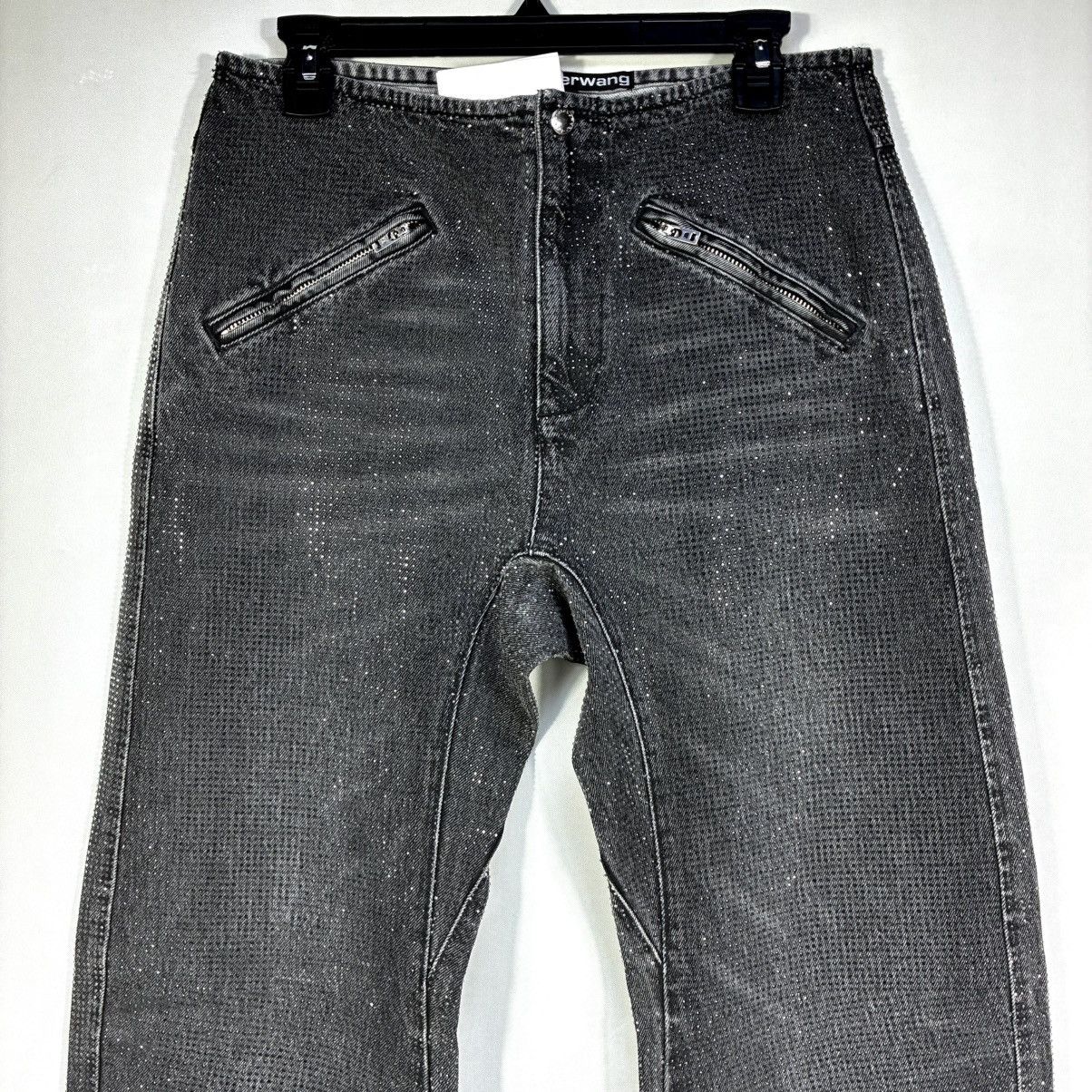 Alexander Wang Alexander Wang Hotfix Crystal Moto Jeans Pants Black Grey 28 Size 28" / US 6 / IT 42 - 20 Thumbnail