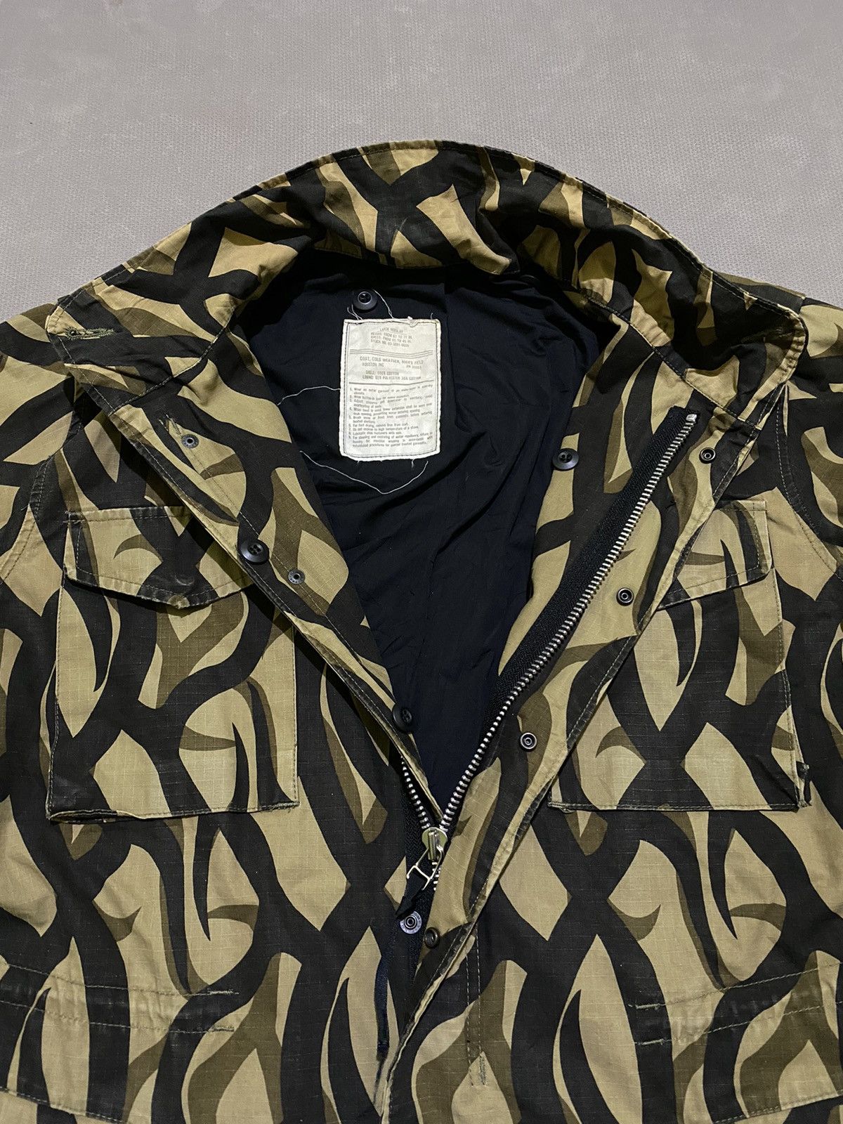 Japanese Brand × Tribal Streetwear × Vintage M65 parka Houston inc “like Number (N)ine tribal camo jacket Size US L / EU 52-54 / 3 - 3 Thumbnail