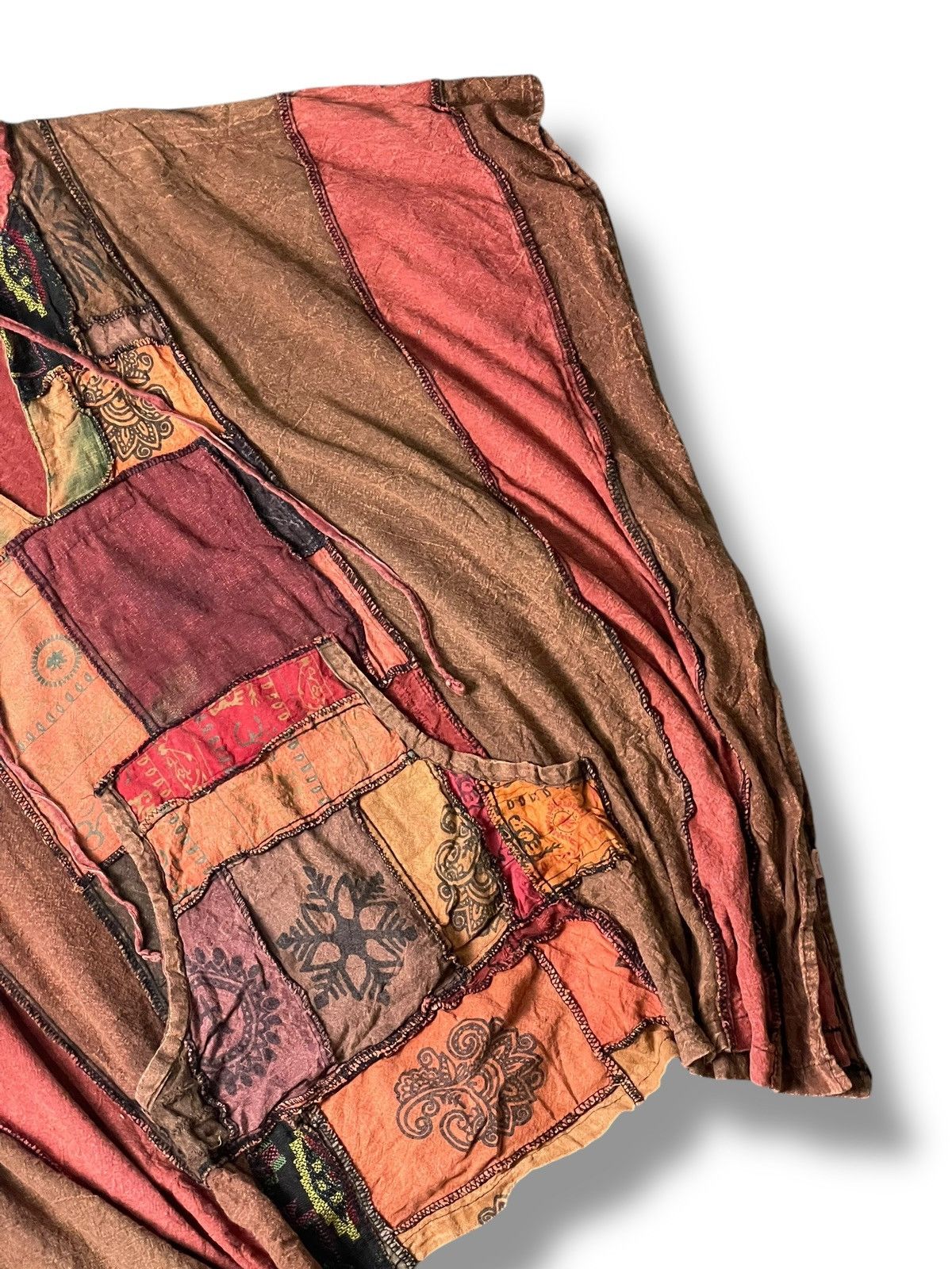 Japanese Brand × Vintage LALA HIPPIE PATCHWORK HOODED PONCHO (99) Size US XXL / EU 58 / 5 - 3 Thumbnail
