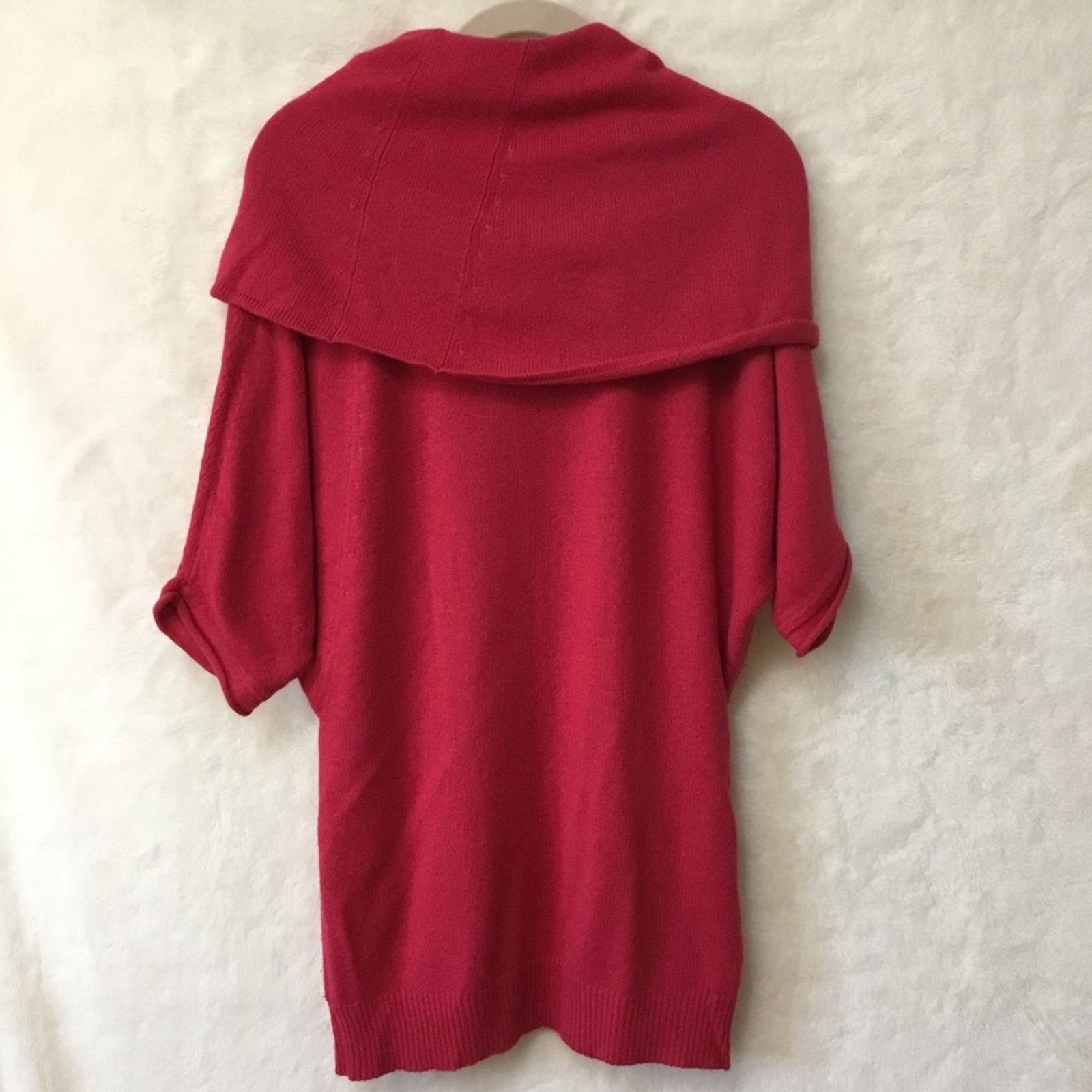 Bcbgmaxazria BCBGMaxAzria Red Quarter Sleeve Cowl Neck Sweater Size S / US 4 / IT 40 - 7 Thumbnail