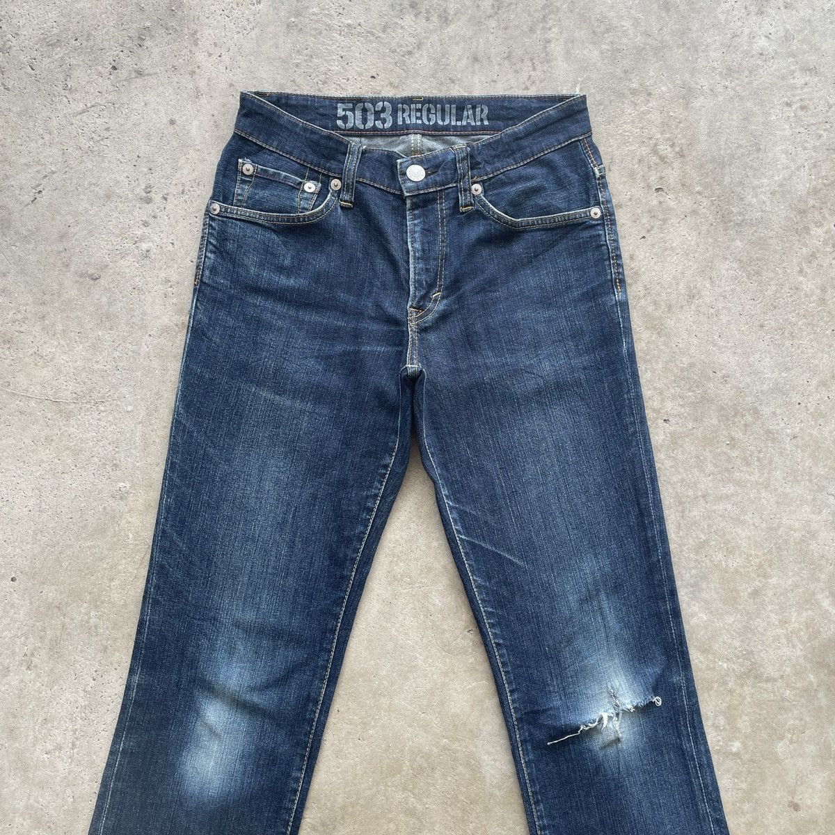 Edwin W30 Vintage Edwin 503 Regular Distressed Jeans Pants Denim Size US 30 / EU 46 - 3 Thumbnail