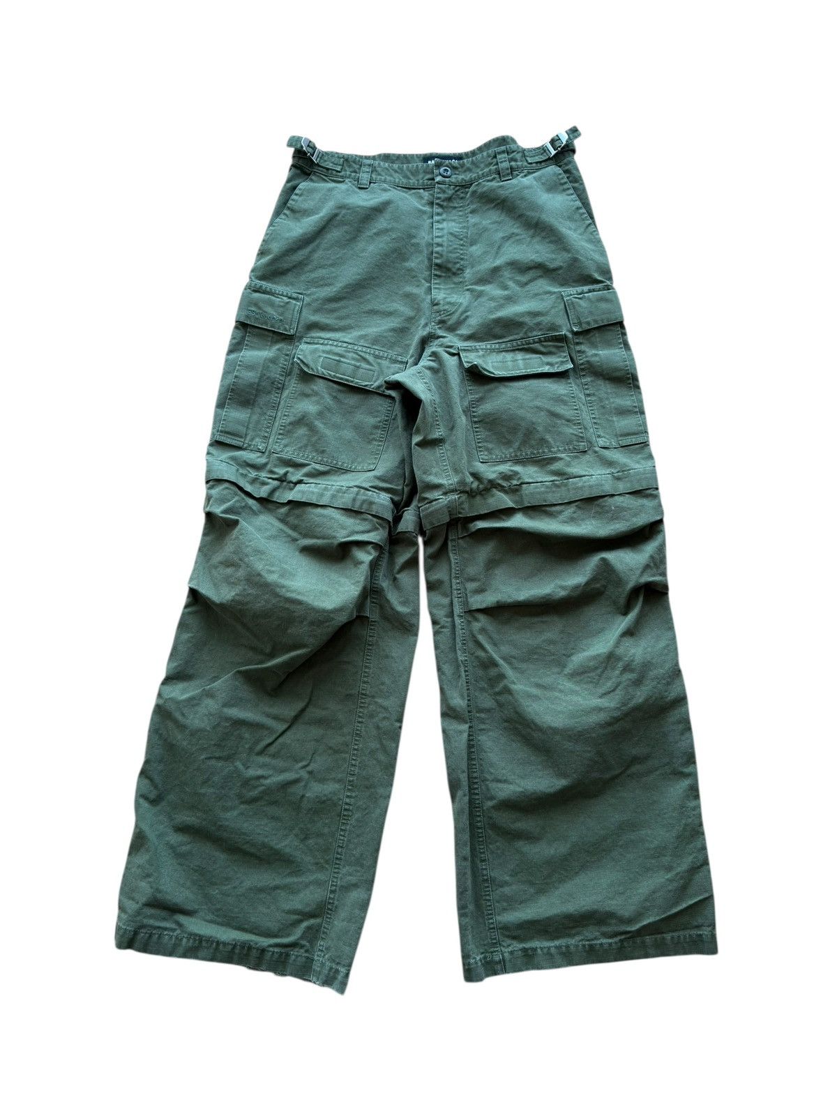 Balenciaga *DEMNA* BALENCIAGA RIPSTOP CARGO BAGGY PANTS Sz 48 green Size US 32 / EU 48 - 11 Thumbnail