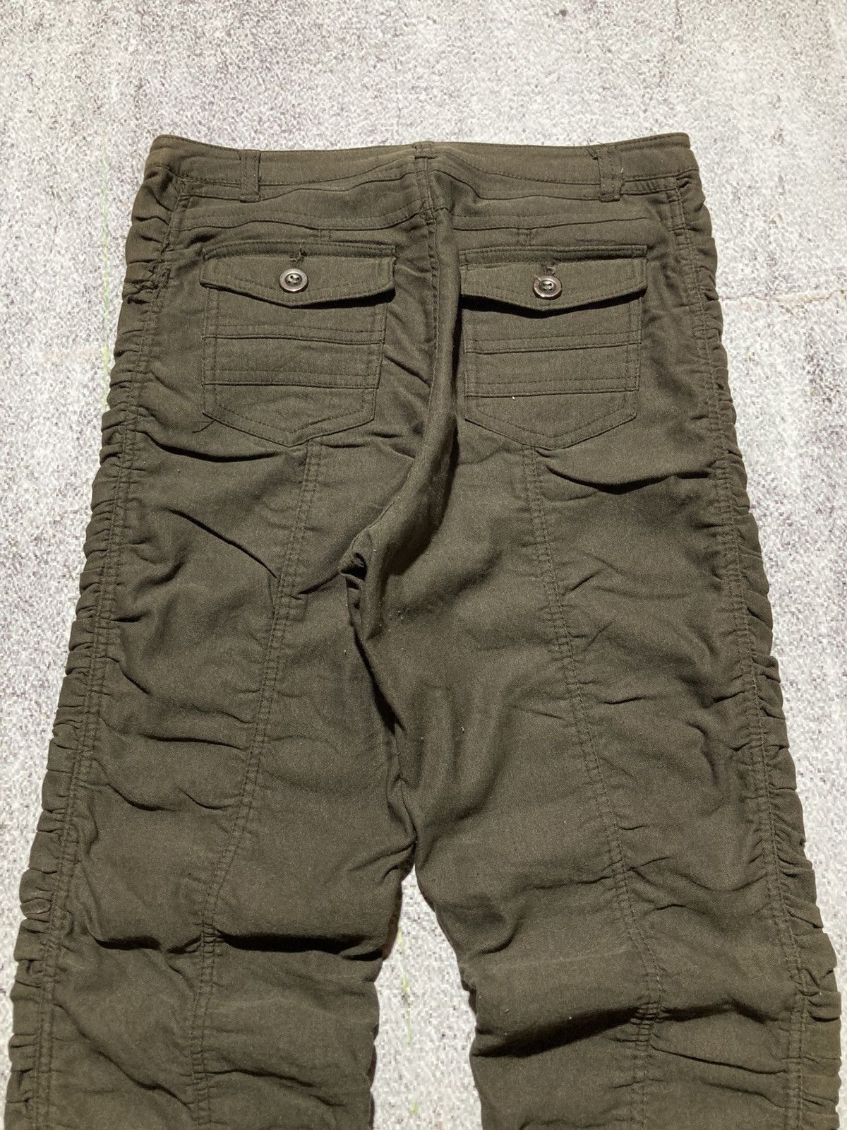Japanese Brand 2000s Japanese Brand Ruched Pants Punk Lgb Style Green Army Size US 26 / EU 42 - 12 Thumbnail
