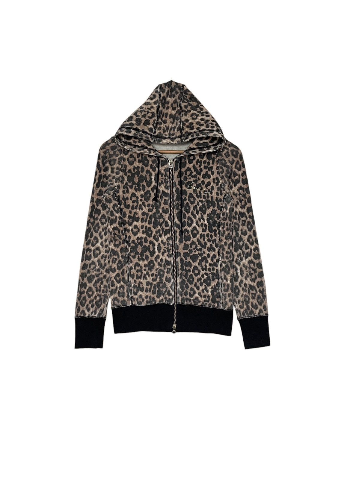 Japanese Brand × MOUSSY × Vintage Vintage Japanese Brand Moussy Leopard Hoodie 1990s Size US M / EU 48-50 / 2 - 2 Thumbnail