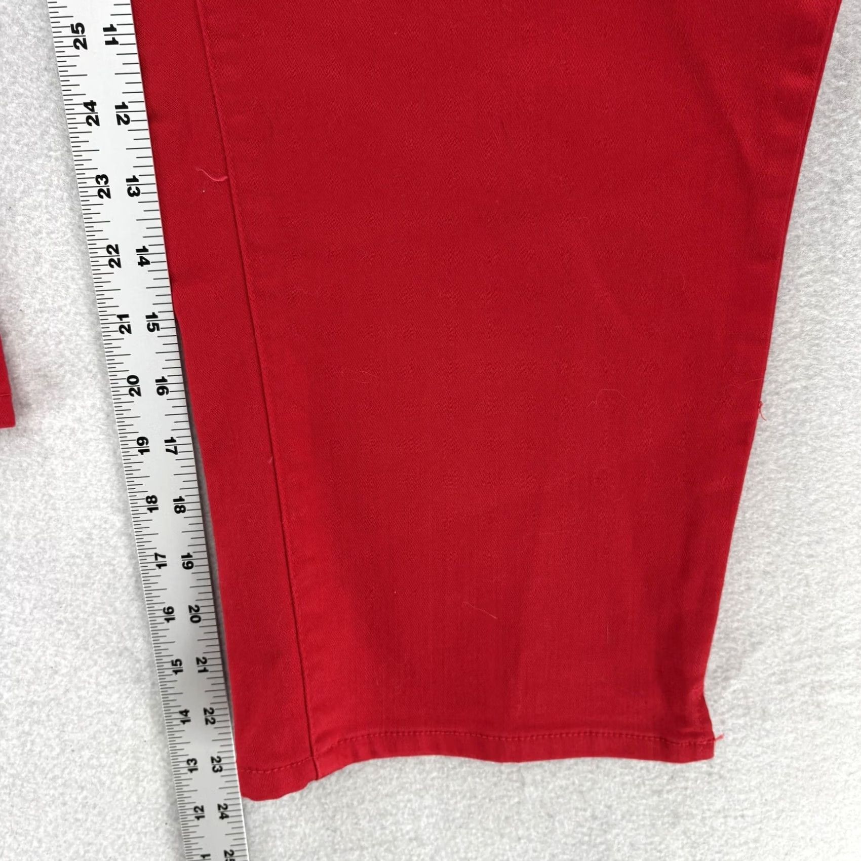 Vintage Westport Pants Womens 20W Red Twill Stretch Capri Pockets Summer Signature Fit Size 42" / US 20 - 7 Thumbnail