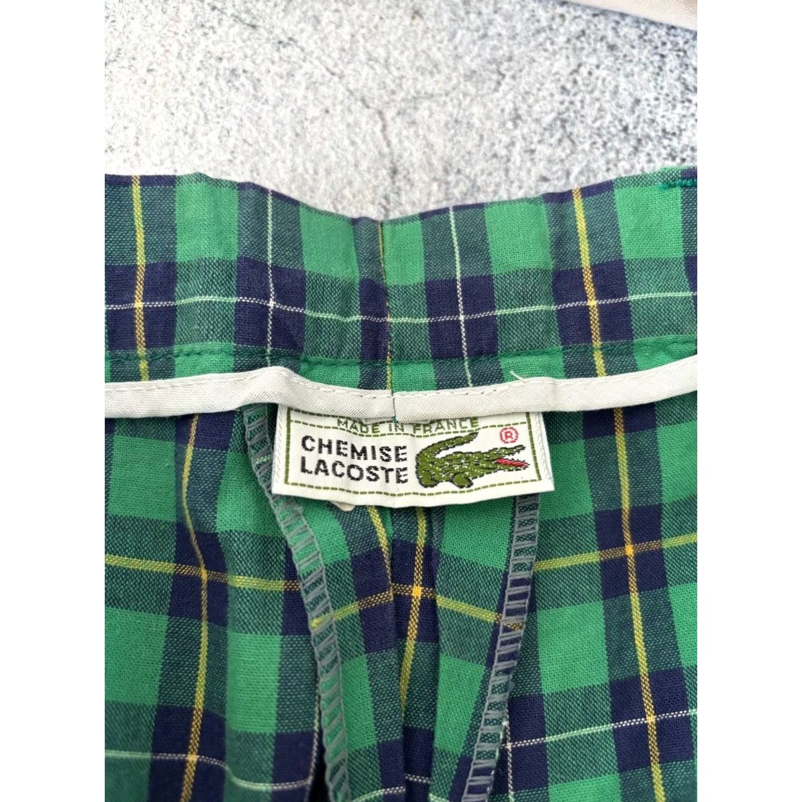Lacoste Lacoste Chemise Mens Pants Size 42 Green Plaid Cotton Stretch Straight Leg Size US 42 / EU 58 - 3 Thumbnail