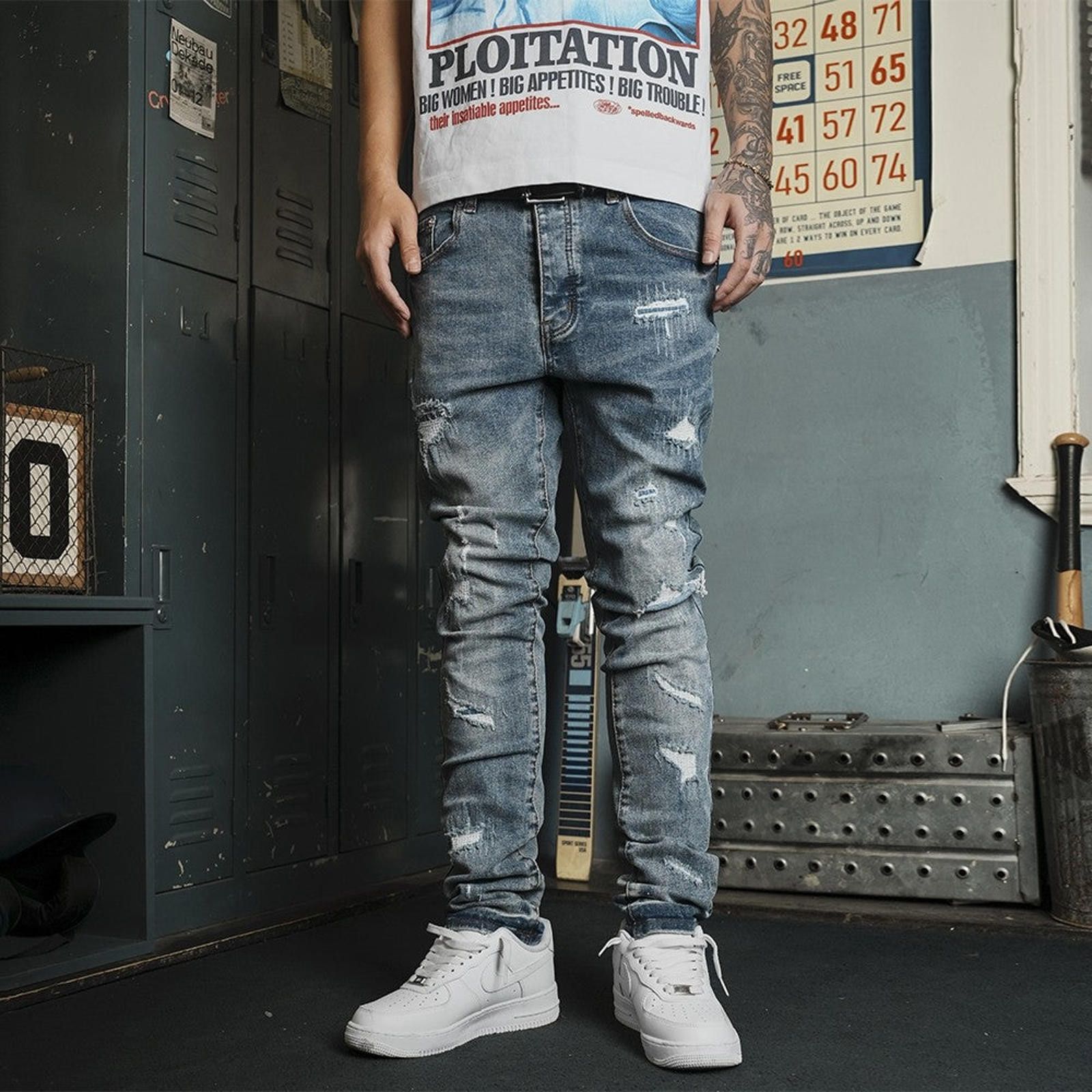 Jean × Vintage Stacked Vintage Jeans – Slim Fit, Embroidered Detail Size US 32 / EU 48 - 1 Thumbnail