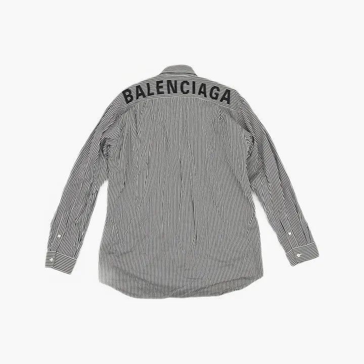 Balenciaga Balenciaga Balenciaga Striped Logo Long Sleeve Shirt -2507 Size US M / EU 48-50 / 2 - 1 Thumbnail