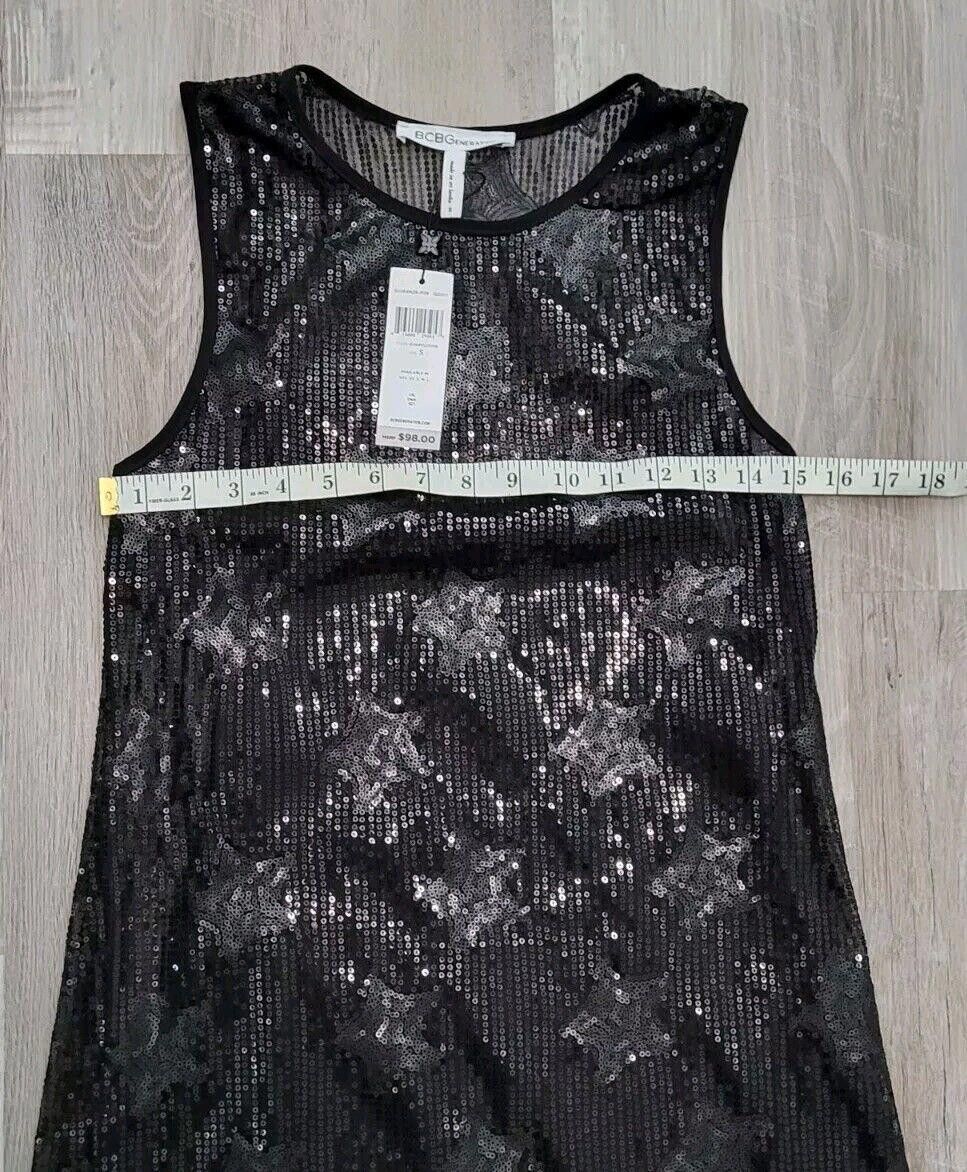 Designer Bcbgeneration Dress Small NWT $99 Black Sequin Stars Lace Size S / US 4 / IT 40 - 9 Thumbnail